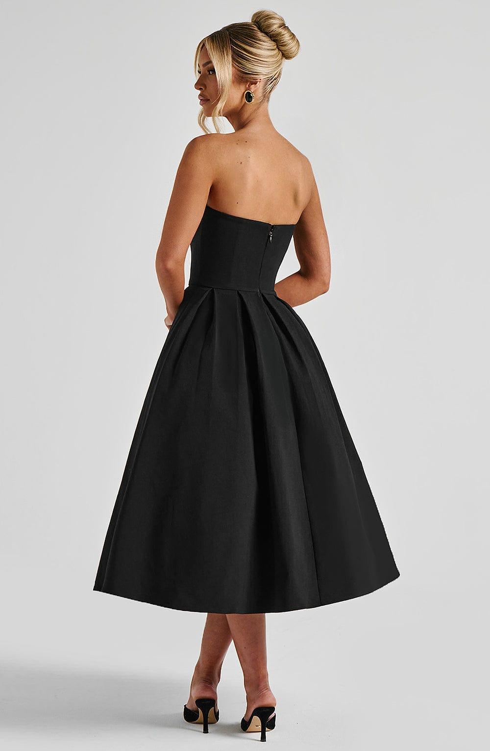 Edith Midi Dress - Black Product Image