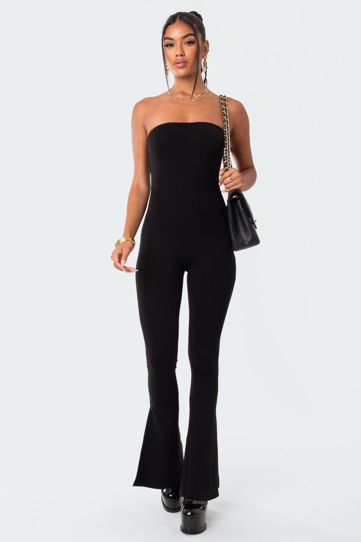 Melina Side Slits Flared Jumpsuit Product Image