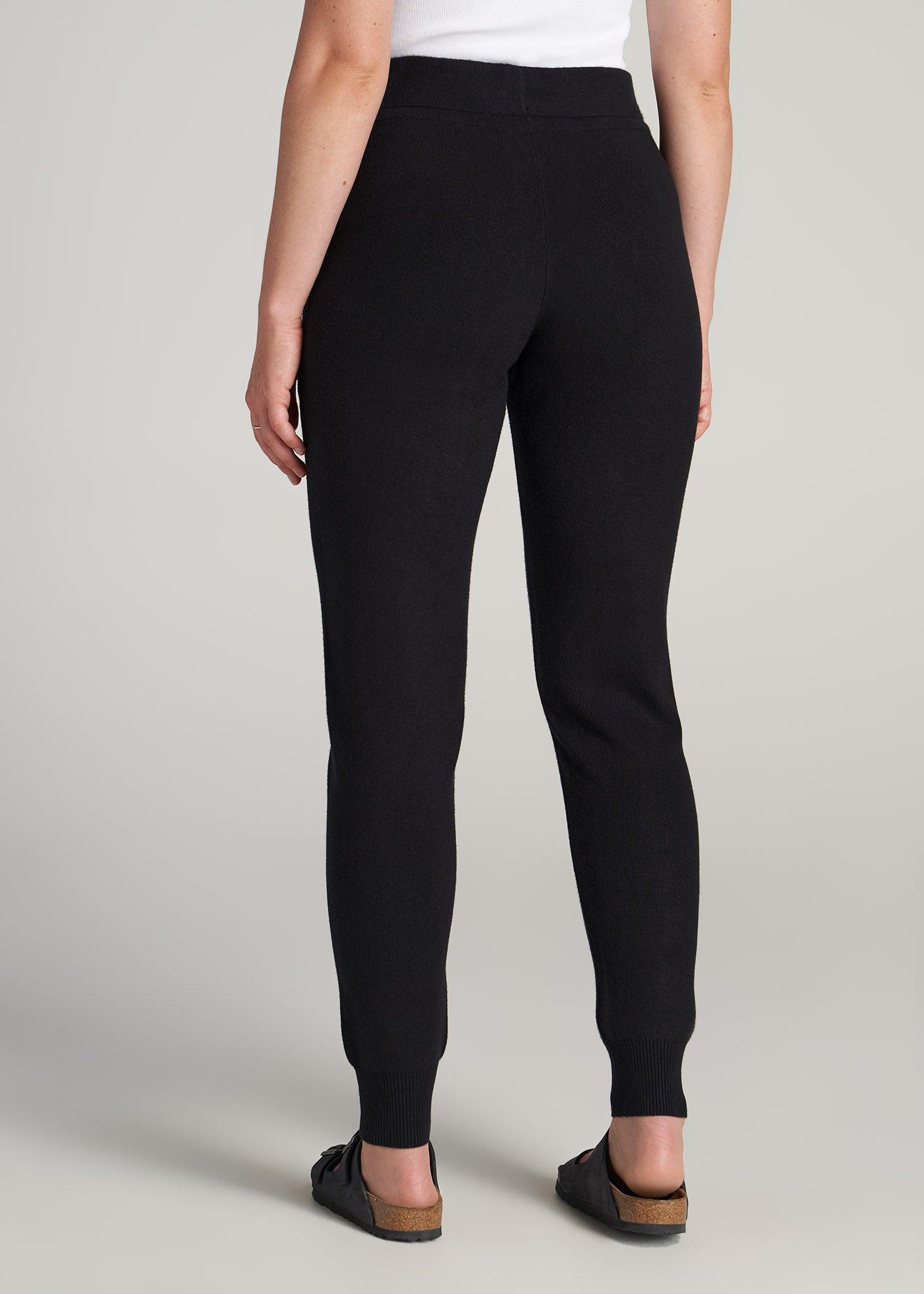 Knit Lounge Joggers for Tall Women in Black Female Product Image