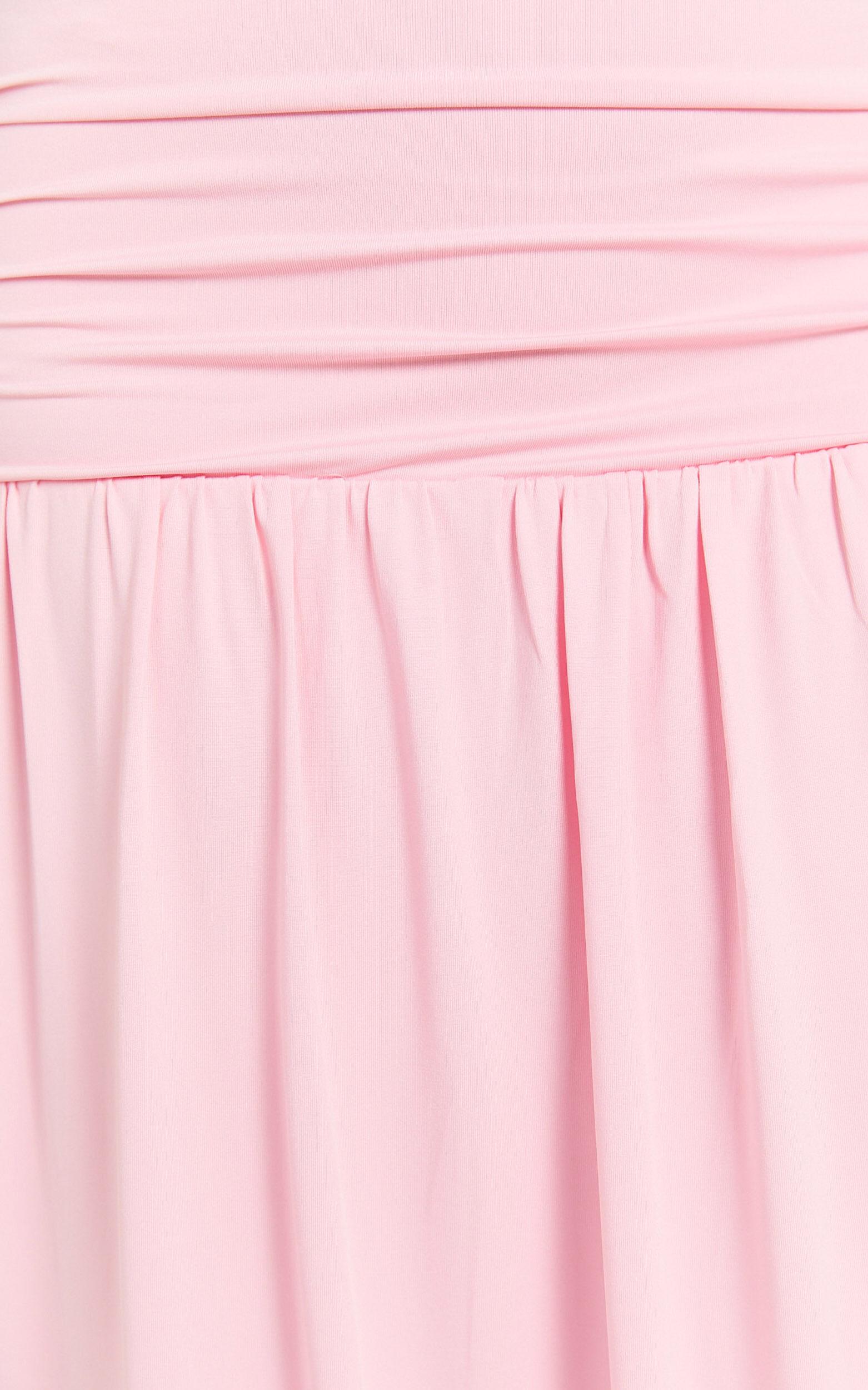 Nancy Maxi Skirt - Gathered Waist Skirt in Pink Product Image