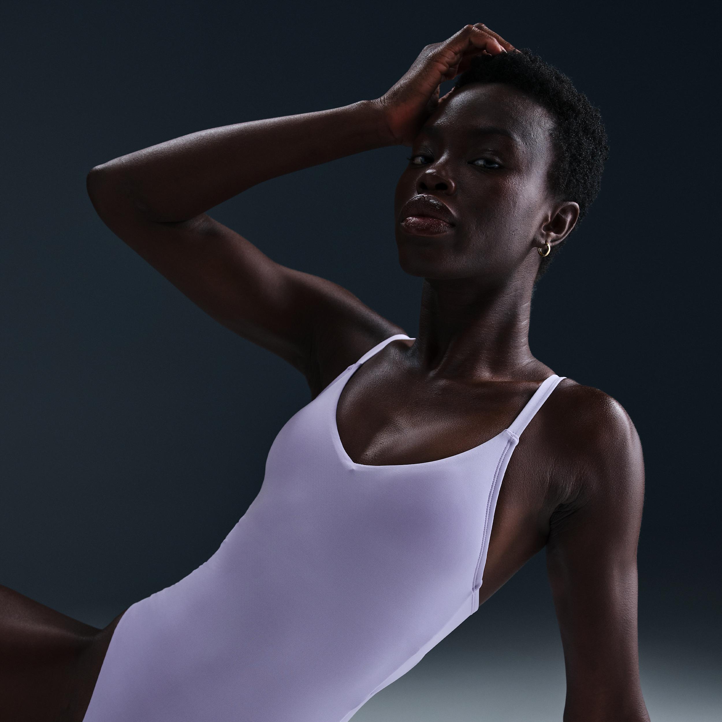 Nike Womens Swim Essential V-Neck One-Piece | NESSF232-576 Product Image