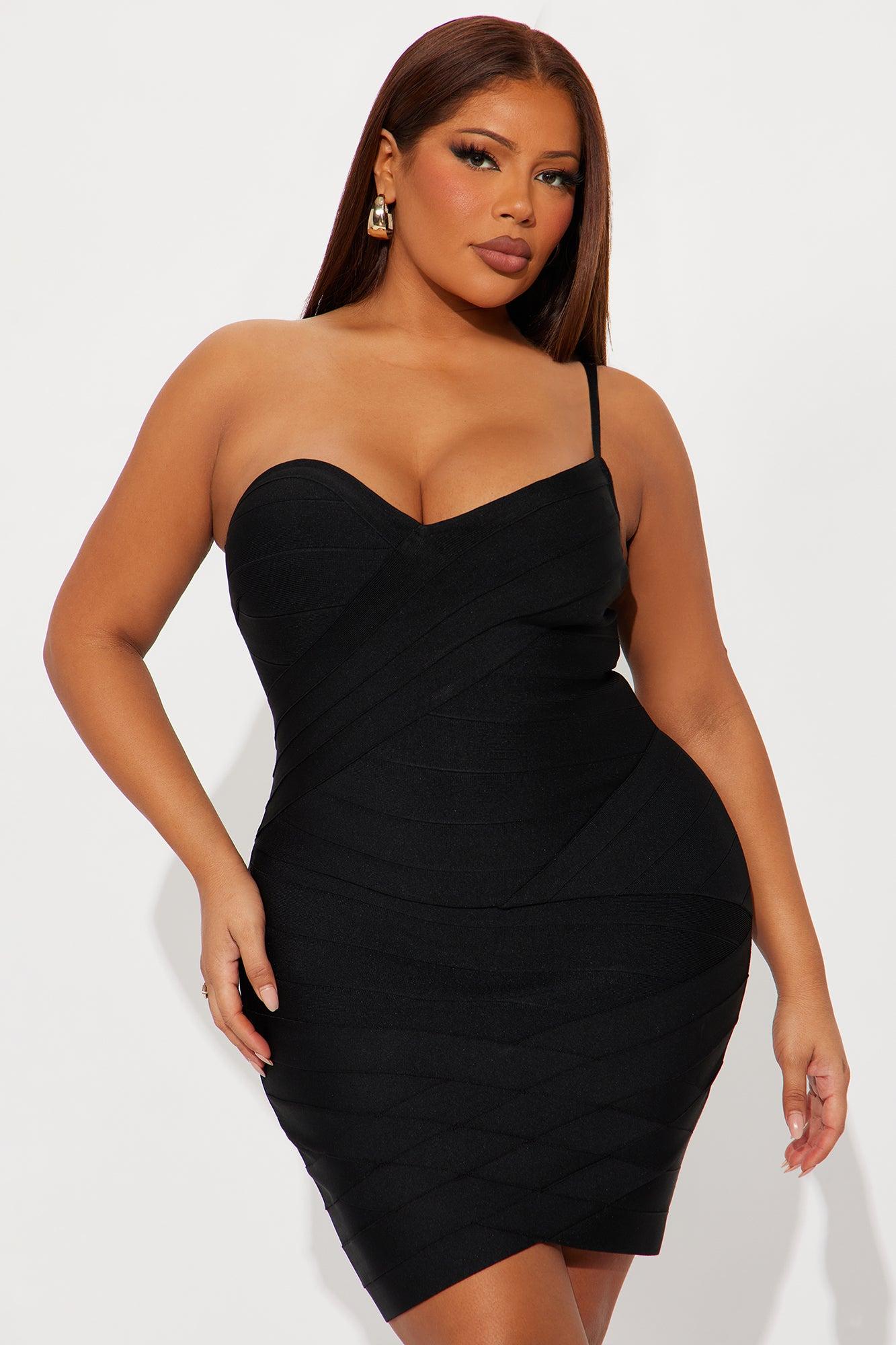 Full Effect Bandage Mini Dress - Black Female Product Image