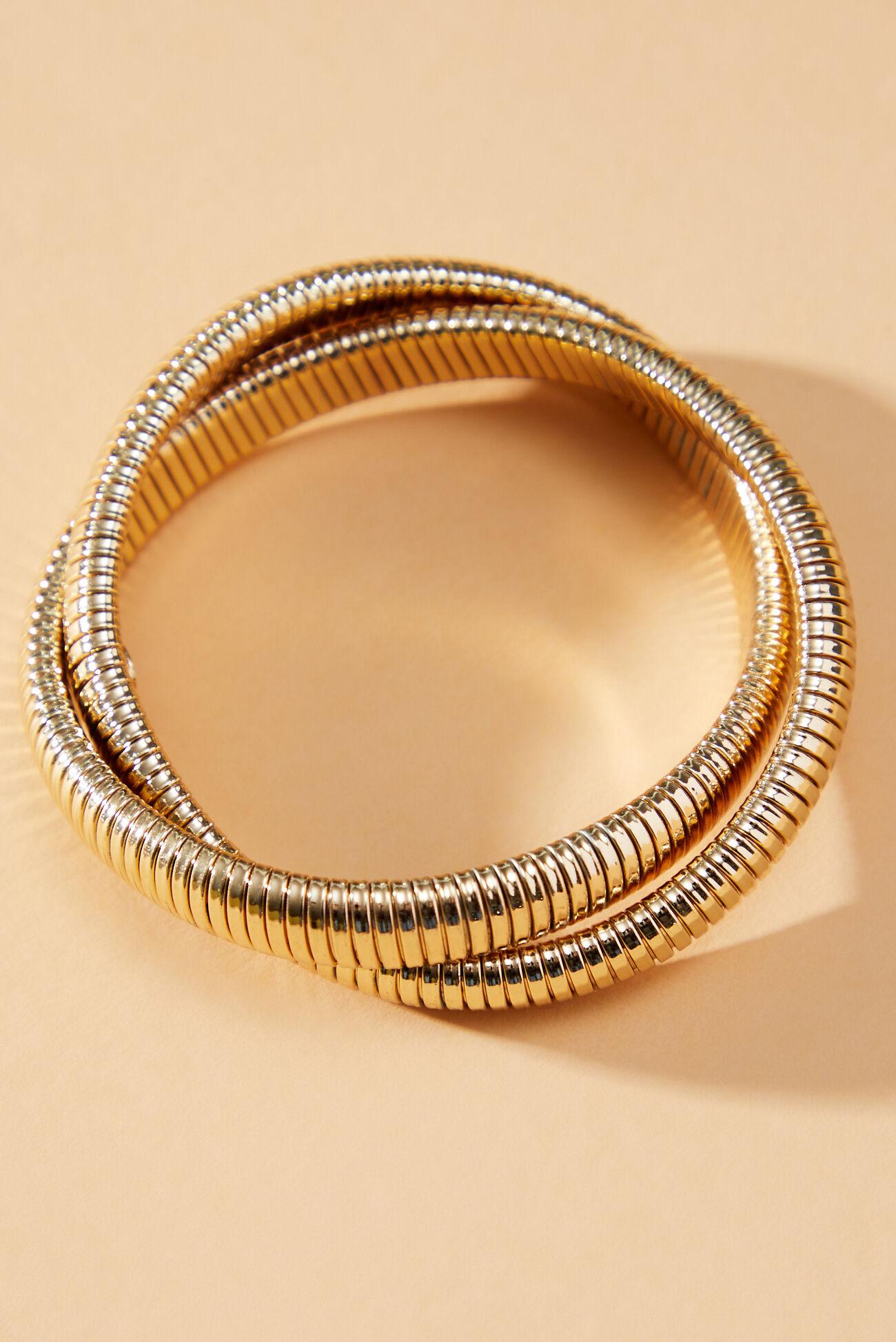 Twisted Gold Metal Bracelet Product Image