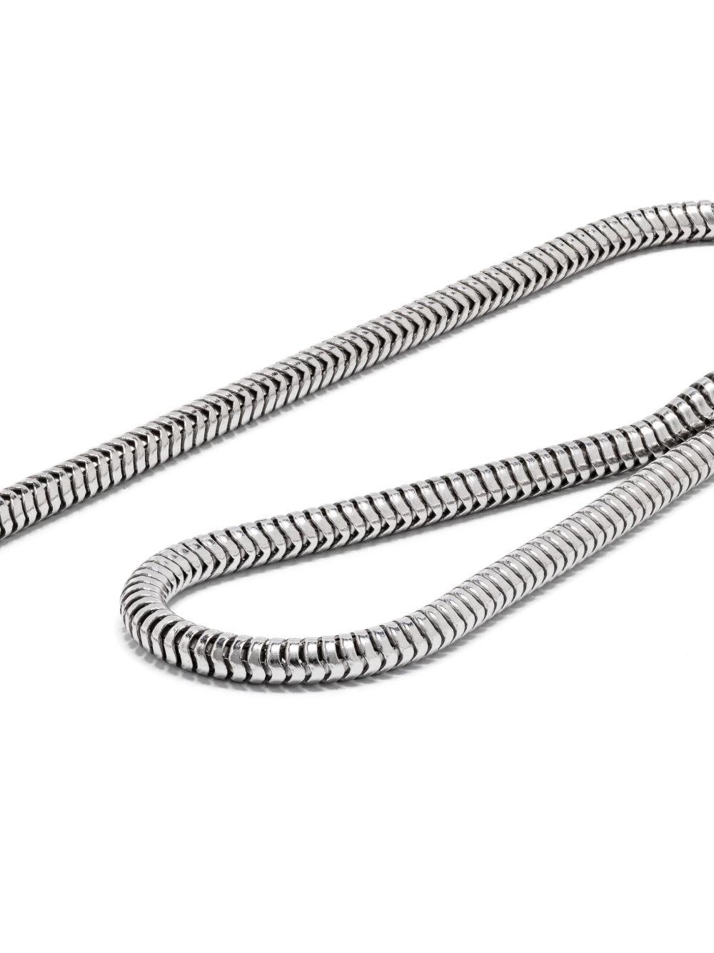 Snake Chain Slim silver necklace Product Image