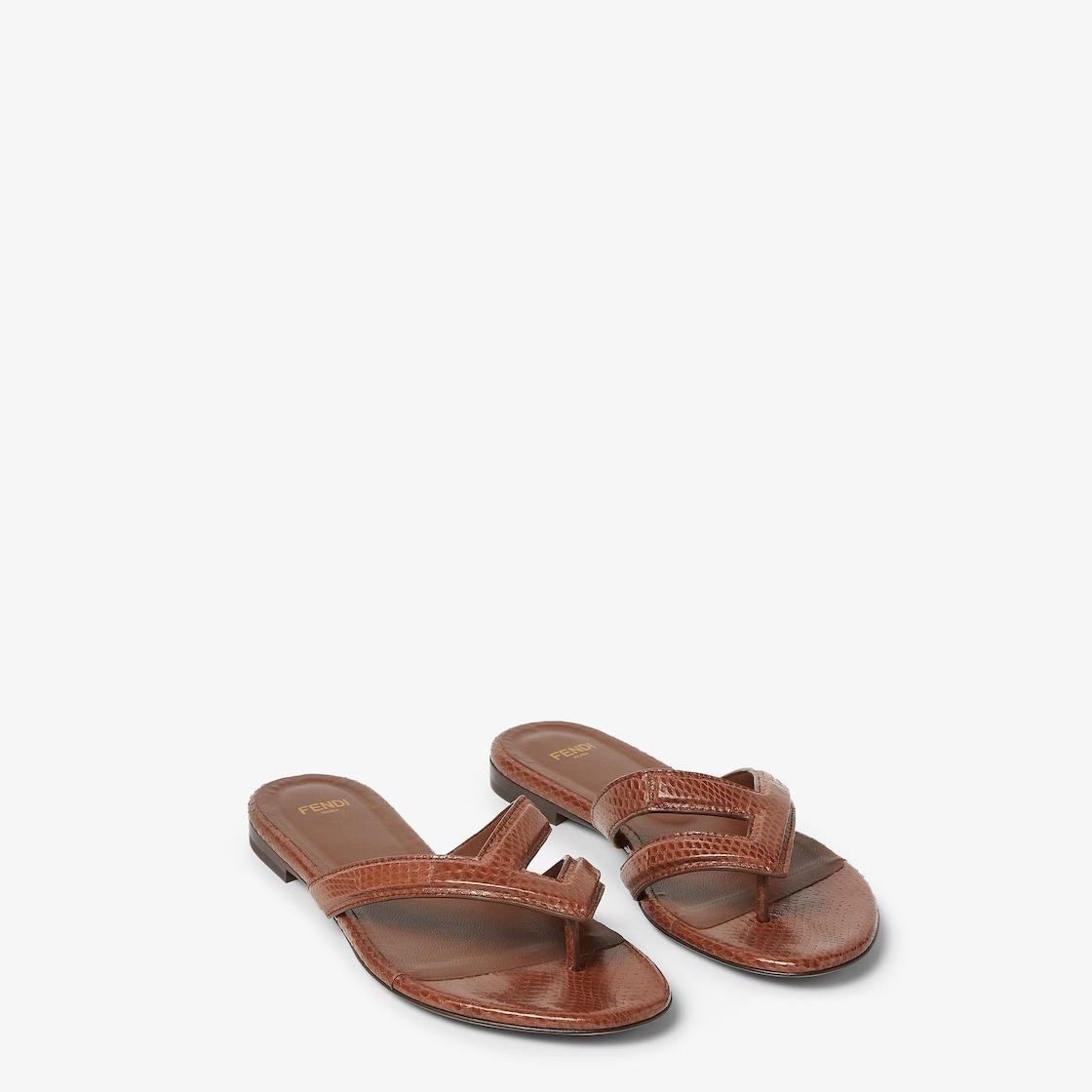 Fendi FlingBrown ayers flatform thong sandals Product Image