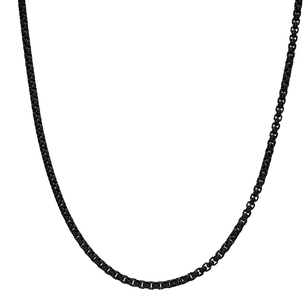 Men's LYNX Stainless Steel 3.5 mm Box Chain Necklace,  Product Image