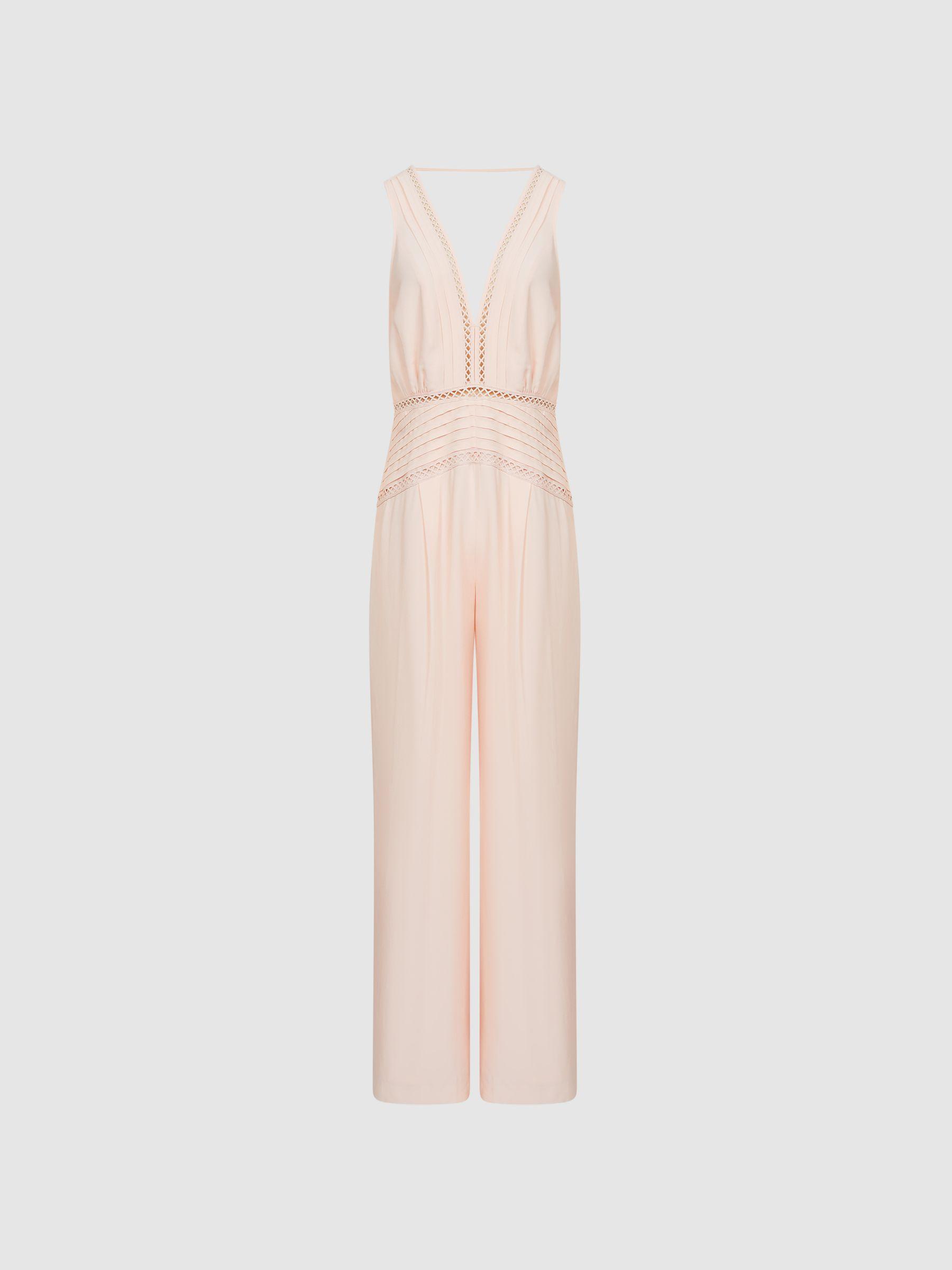 Regular Wide Leg Resort Jumpsuit in Blush Product Image
