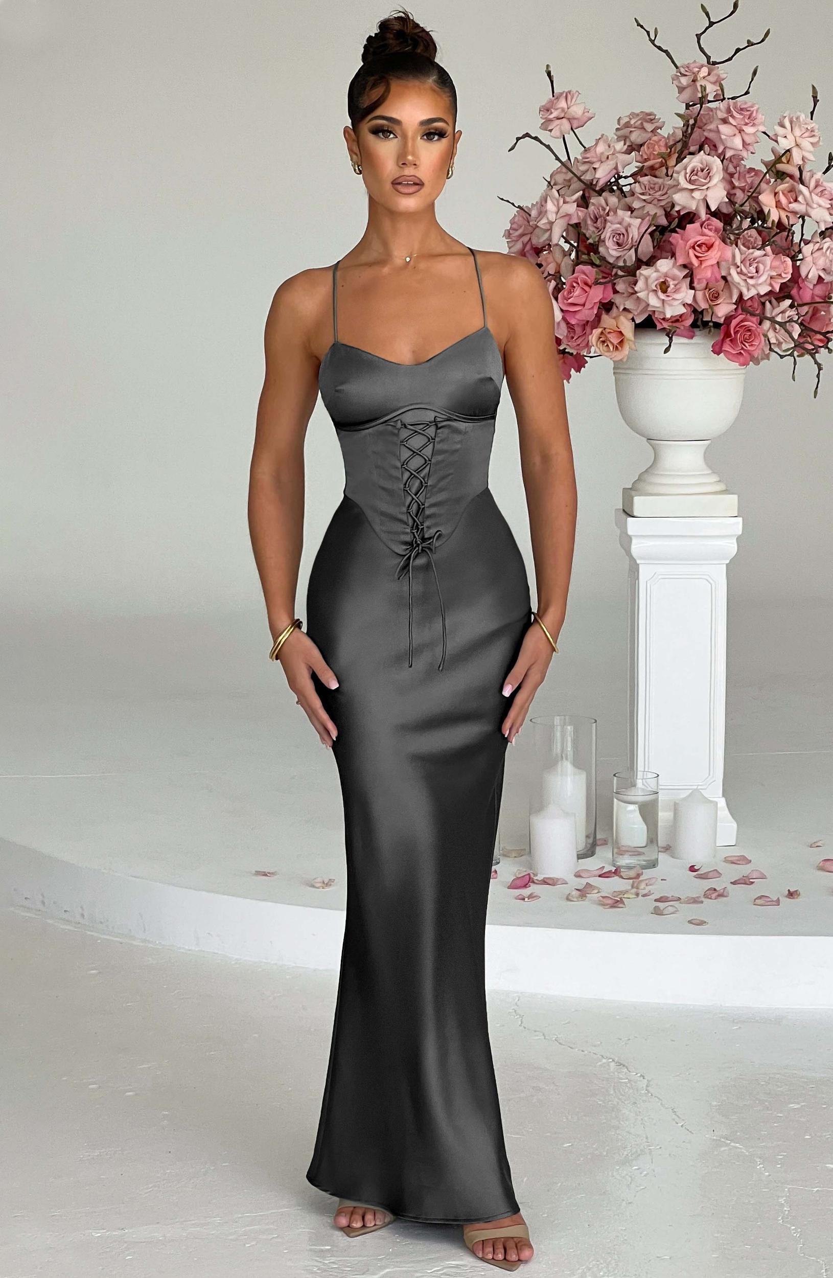 Lillia Maxi Dress - Charcoal Product Image