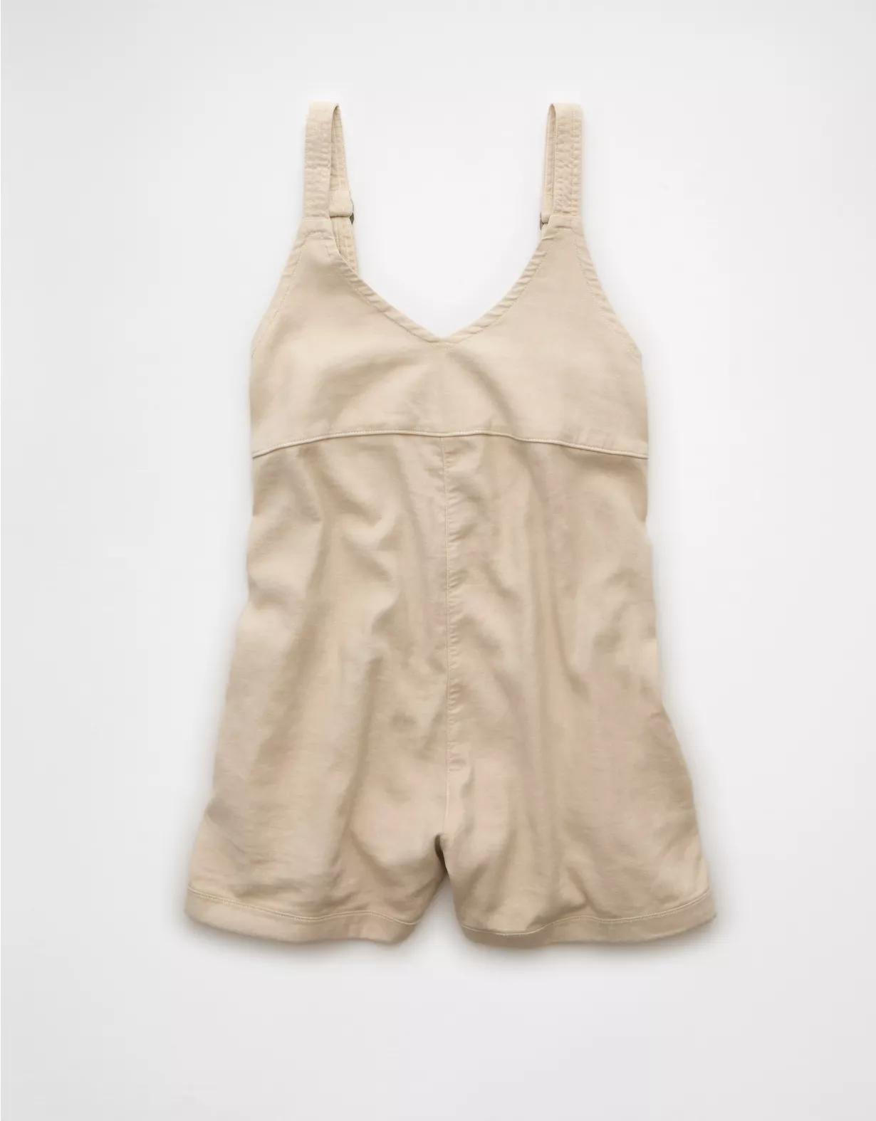 AE Linen-Blend Baggy Short Overall Product Image