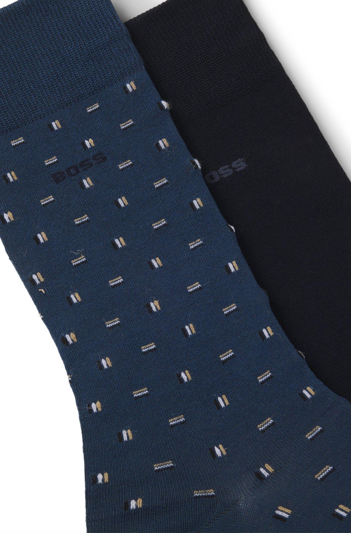 Two-pack of regular-length socks in a cotton blend Product Image