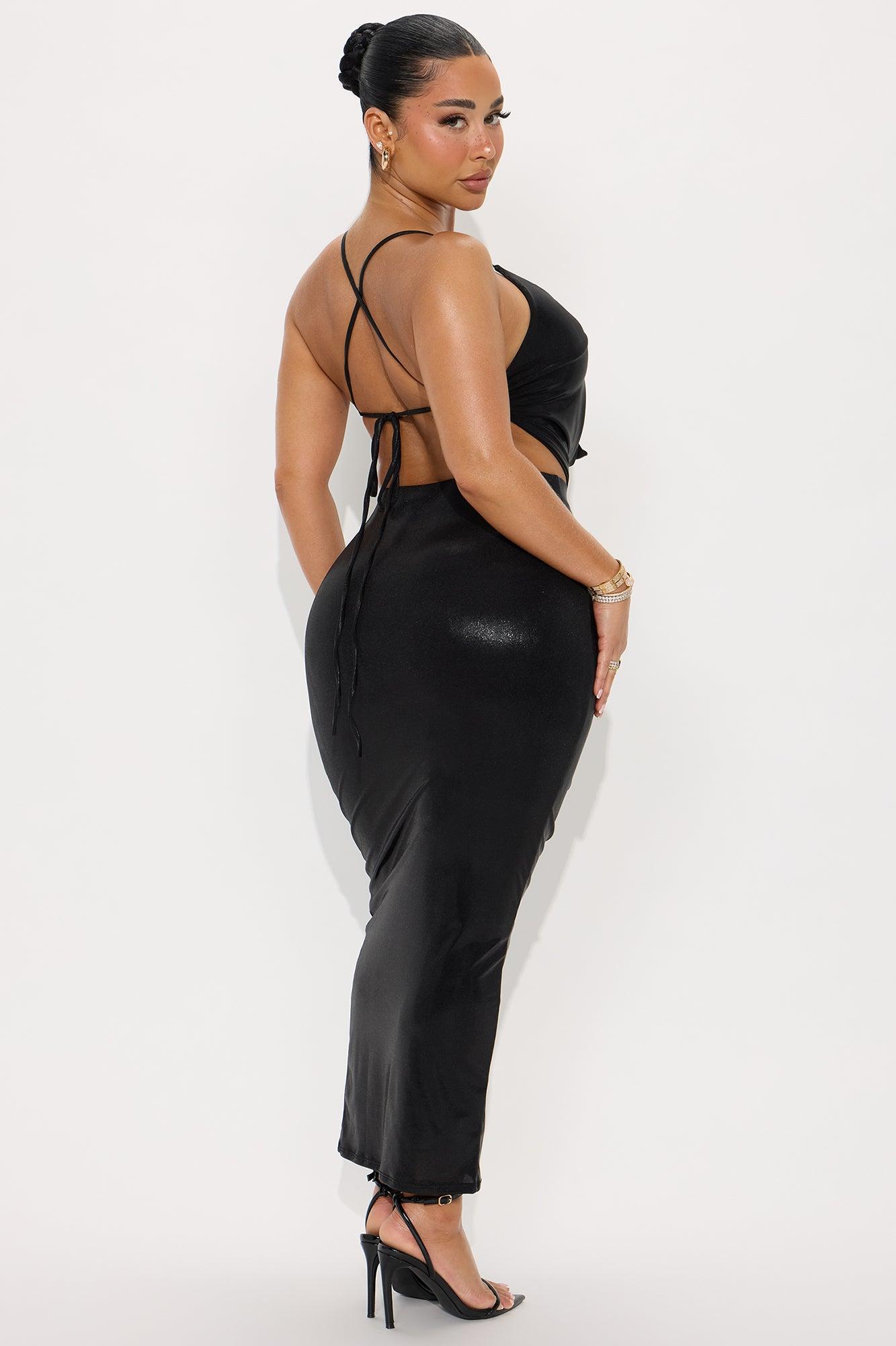 Here To Impress Maxi Skirt Set - Black Product Image