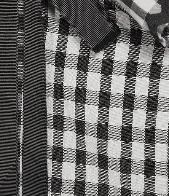 Sugarlips Dover Gingham Leot Ruffle V-Neck Cap Sleeve Babydoll Coordinating Top Product Image