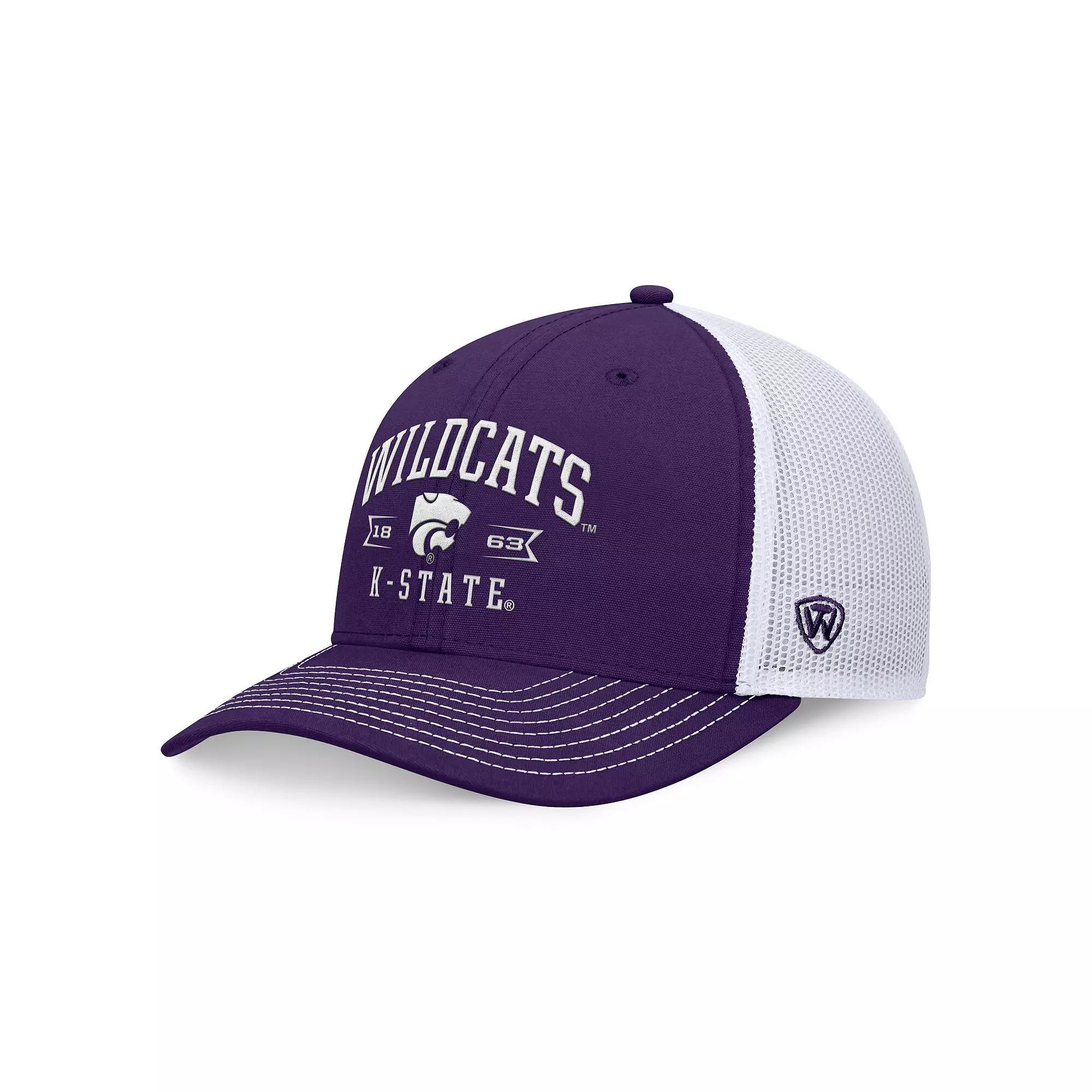Men's Top of the World Purple Kansas State Wildcats Carson Trucker Adjustable Hat Product Image