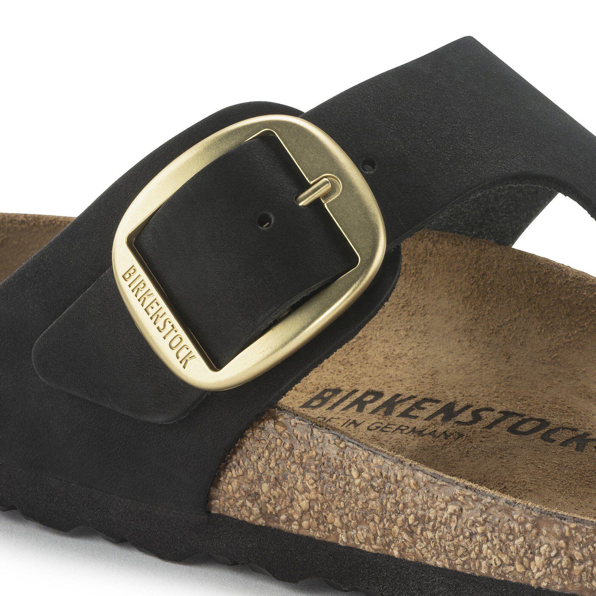 Gizeh Big Buckle Nubuck Leather Black Product Image