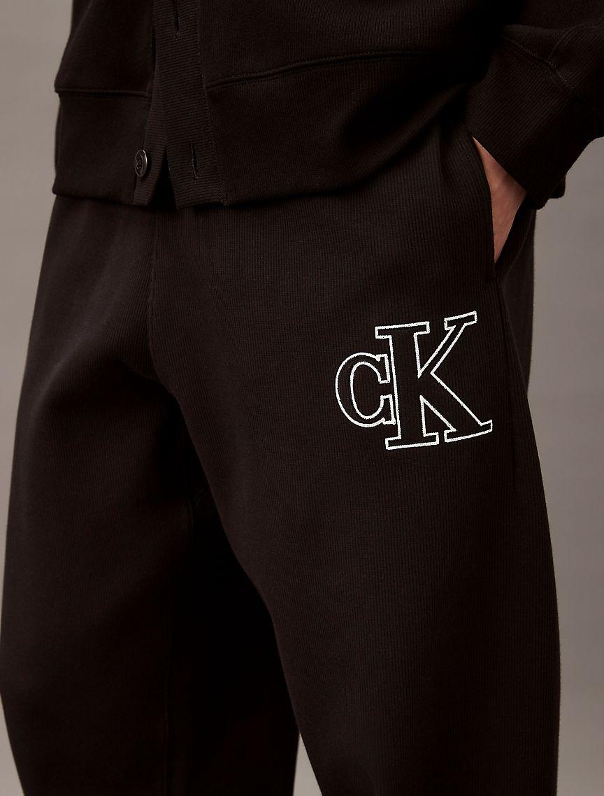 Varsity Monogram Logo Fleece Joggers Product Image
