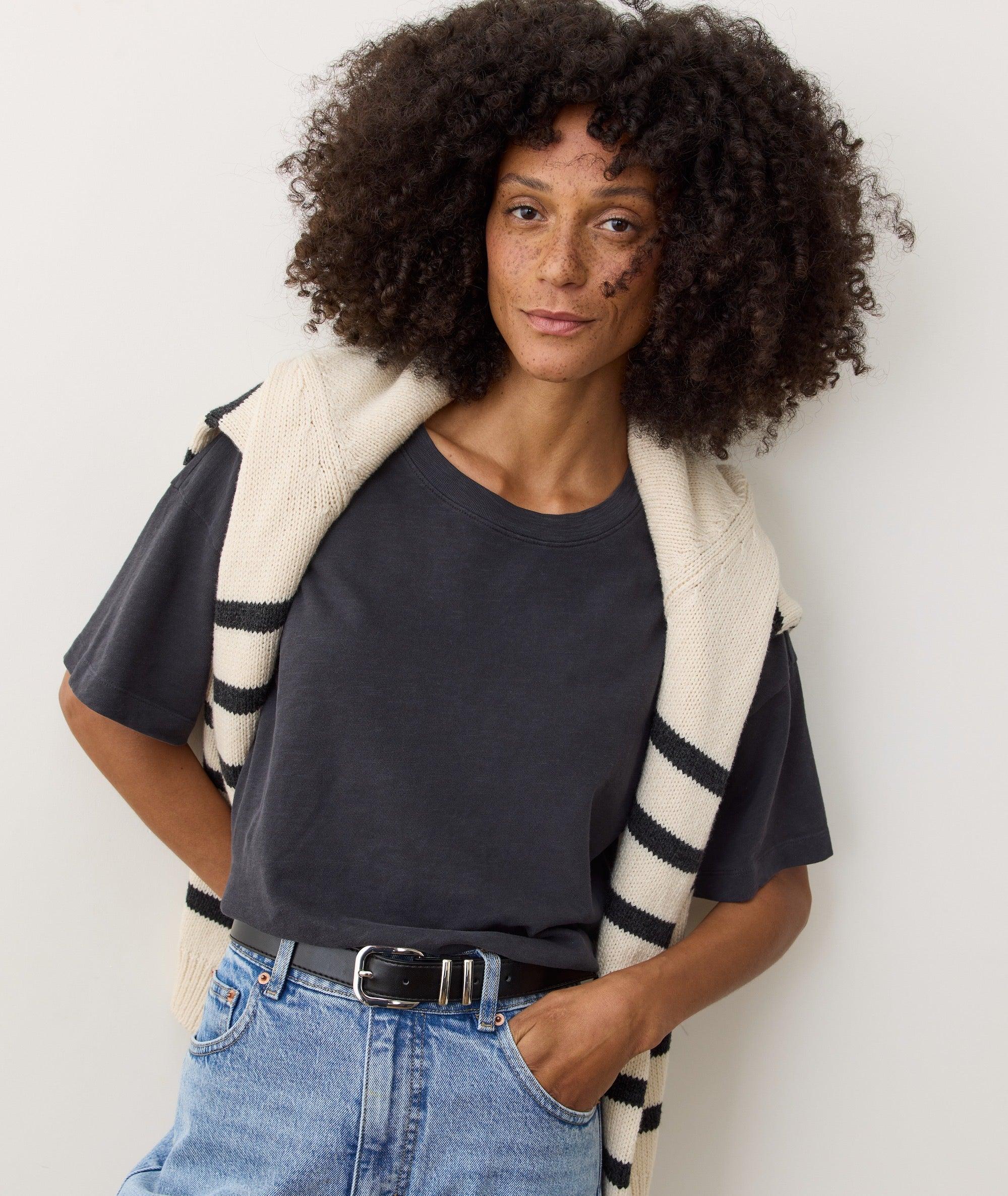 Sadie Vintage Slub Oversized Tee Product Image