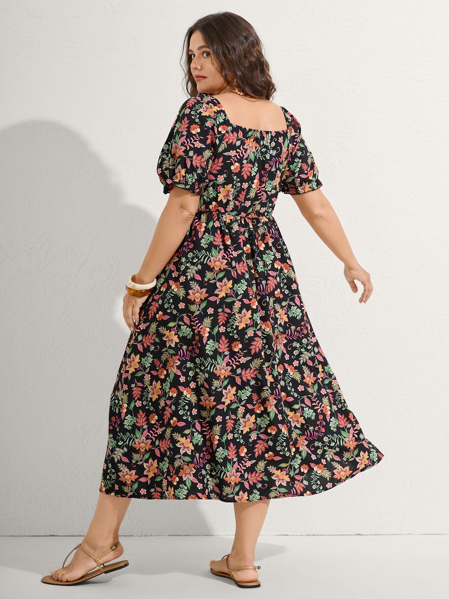 Net Shirred Paisley Print Midi Dress Female Product Image