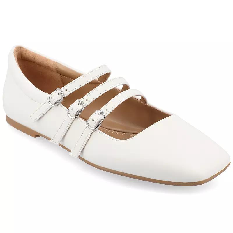 Journee Darlin Women's Multi Strap Square Toe Flats,  Product Image