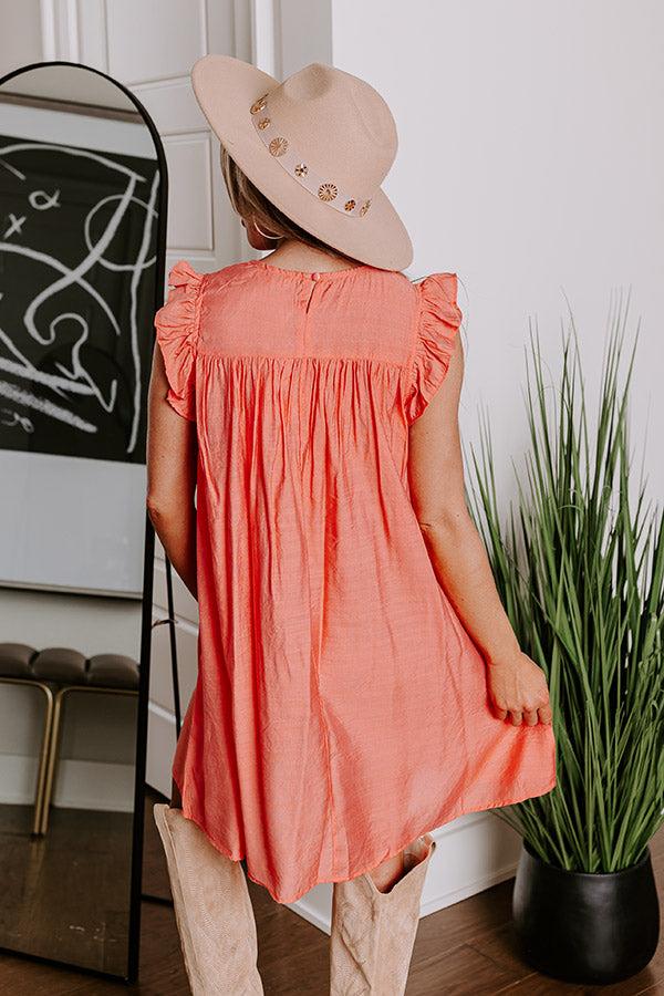 Saltwater Sunrise Shift Dress In Peach Product Image