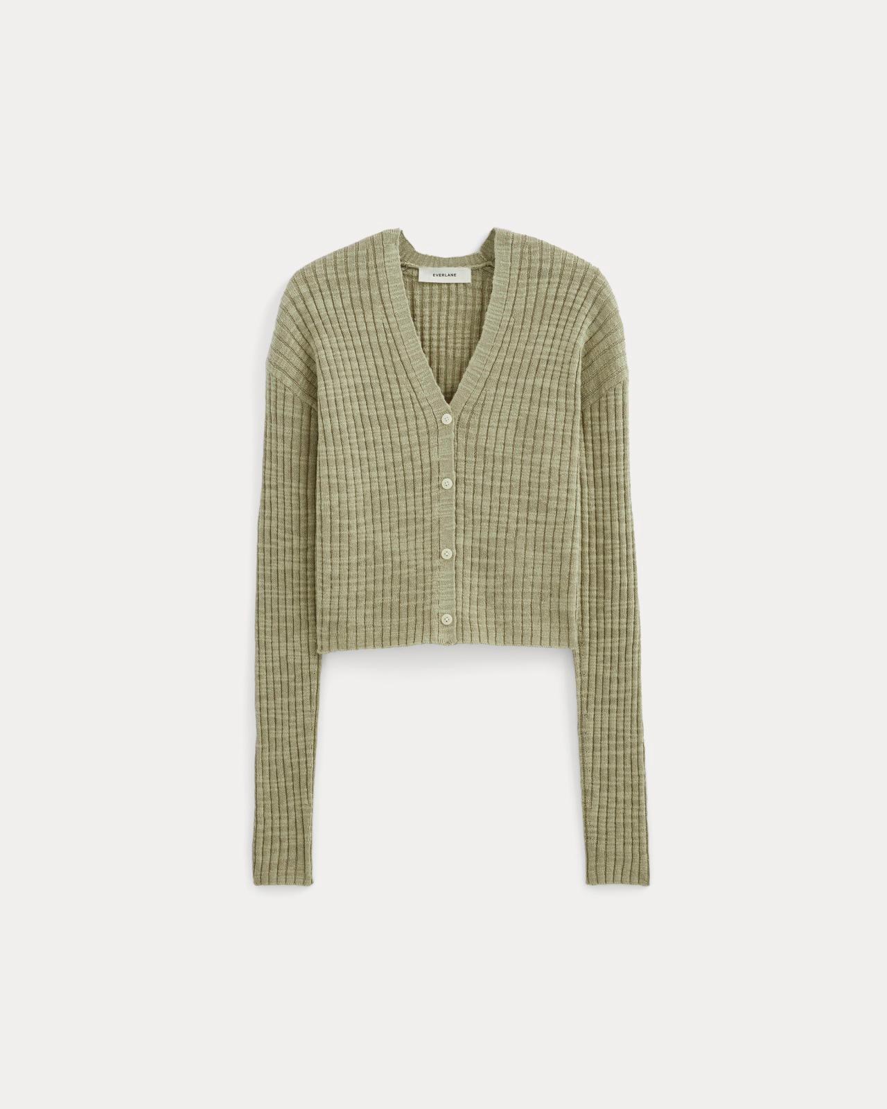 Womens Ribbed Cardigan in Cotton Linen by Everlane Product Image