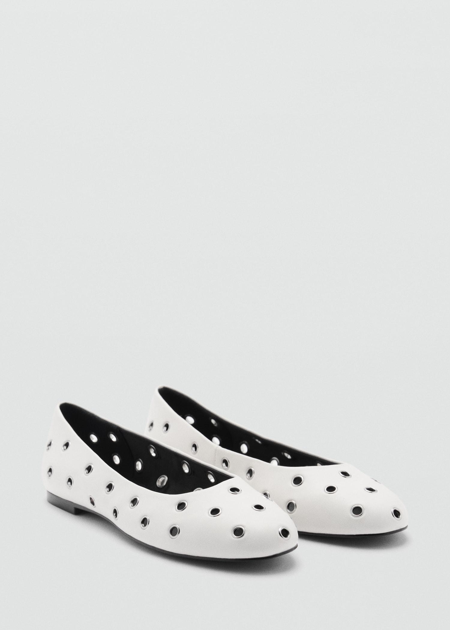 Die-cut ballerinas - Women | MANGO USA Product Image