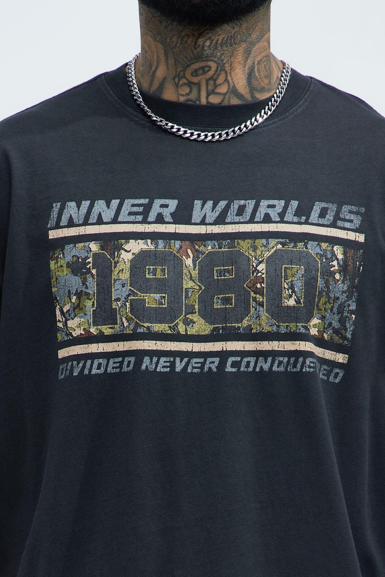 Inner Worlds Oversized Short Sleeve Tee - Black Product Image