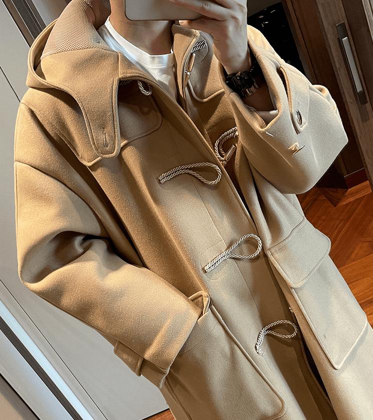 RT No. 3469 HOODED WOOLEN DUFFEL COAT JK Product Image