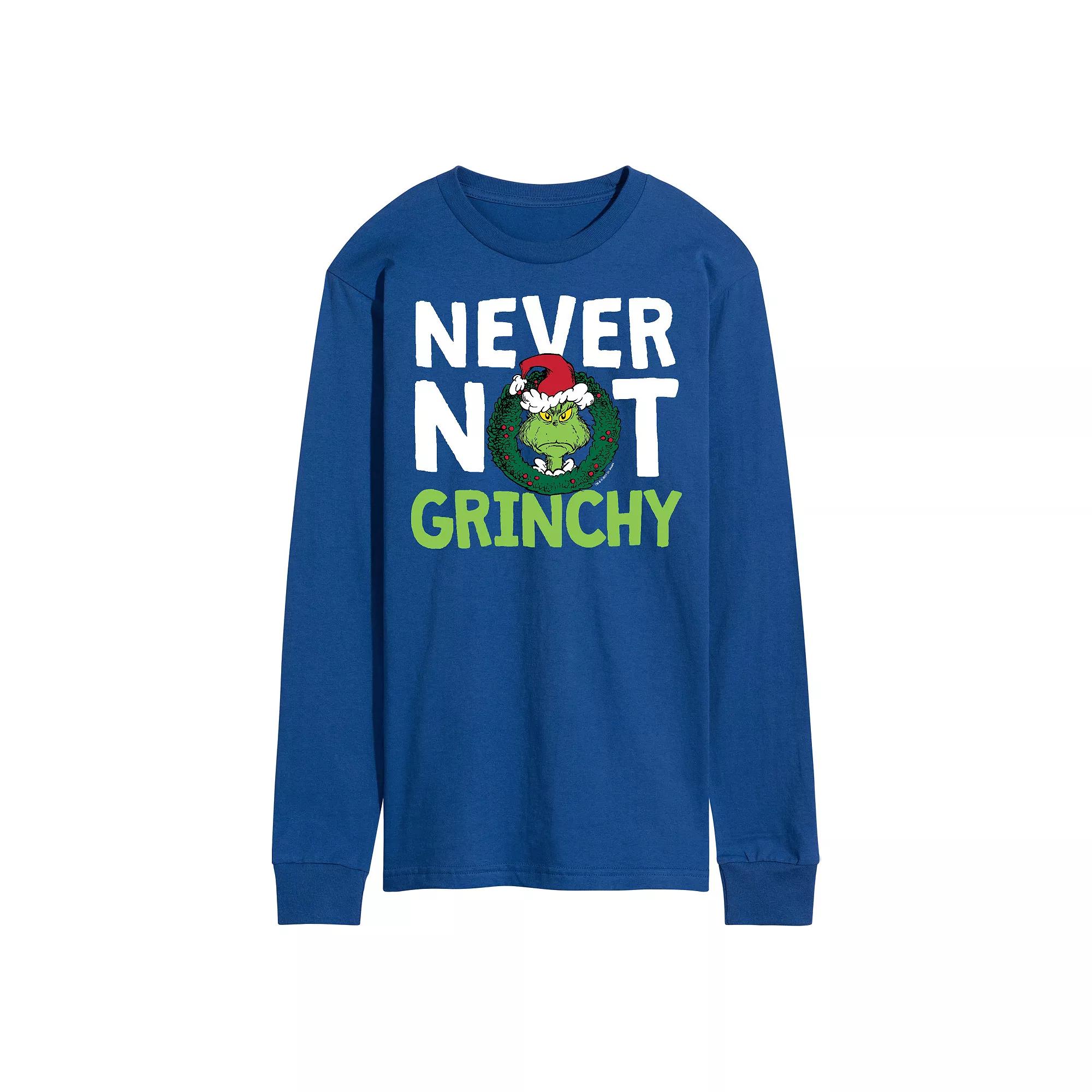Men's Dr. Seuss Grinch Never Not Grinchy Long Sleeve Tee,  Product Image