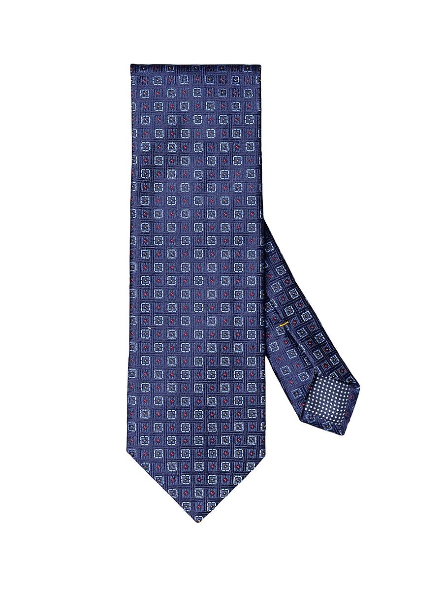 Mens Geometric Woven Silk Tie Product Image