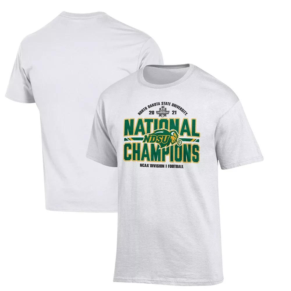 Men's Champion White NDSU Bison 2021 FCS Football National Champions Locker Room T-Shirt,  Product Image