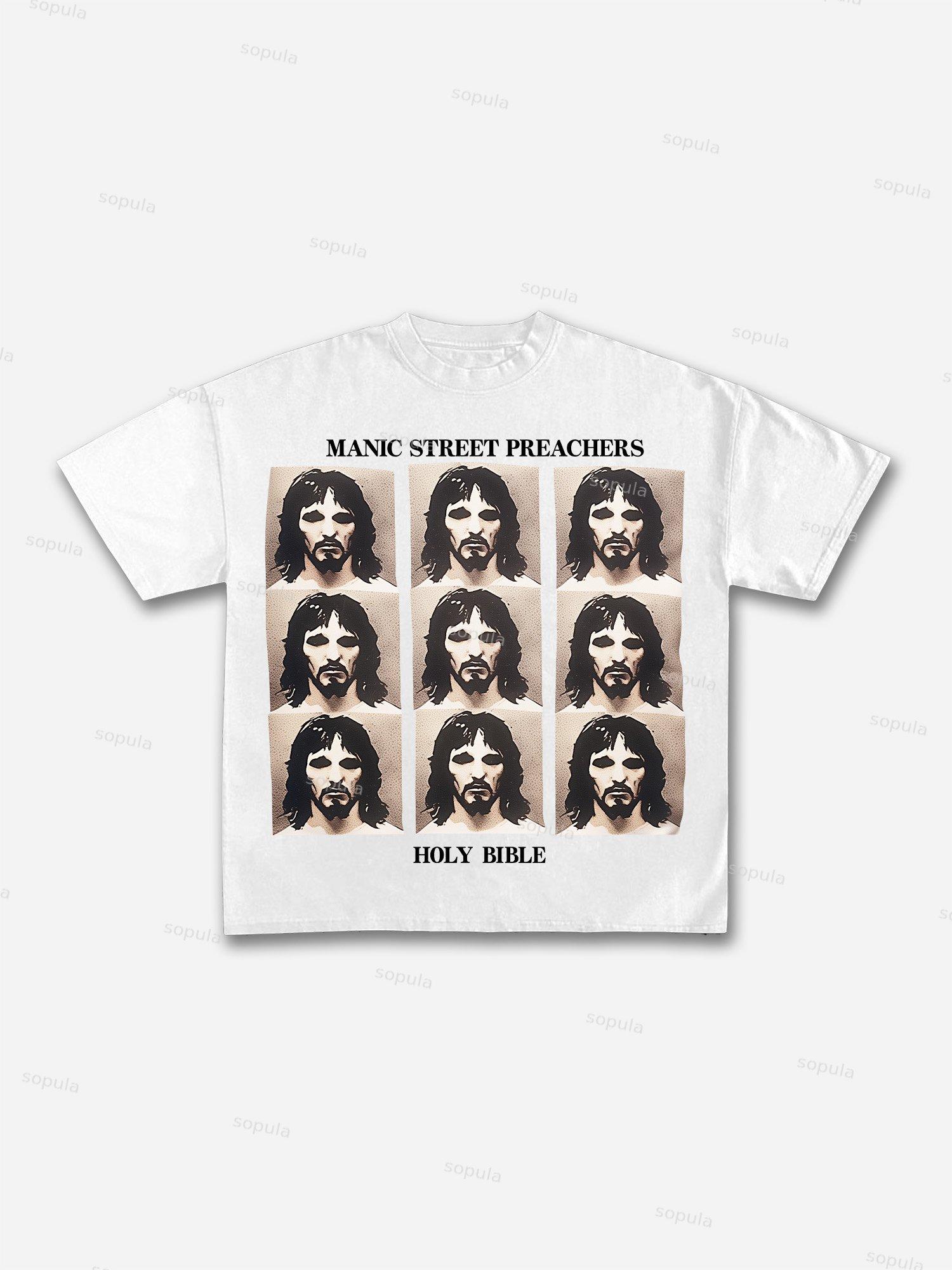 God's Guide Vintage Madonna Graphic Cotton T-shirt Product Image