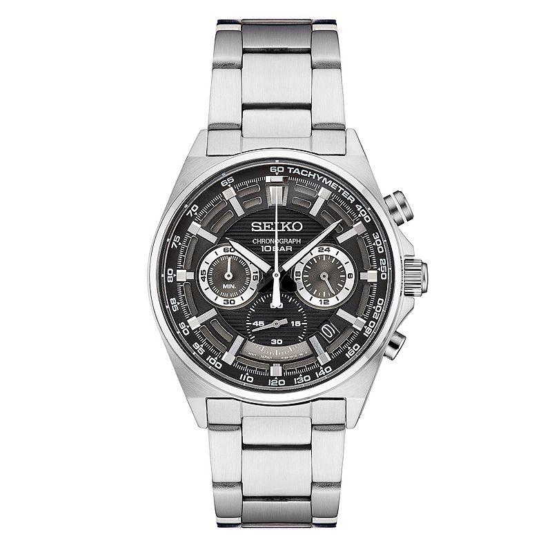 Seiko Mens Essentials Quartz Chronograph Stainless Steel Bracelet Watch Product Image