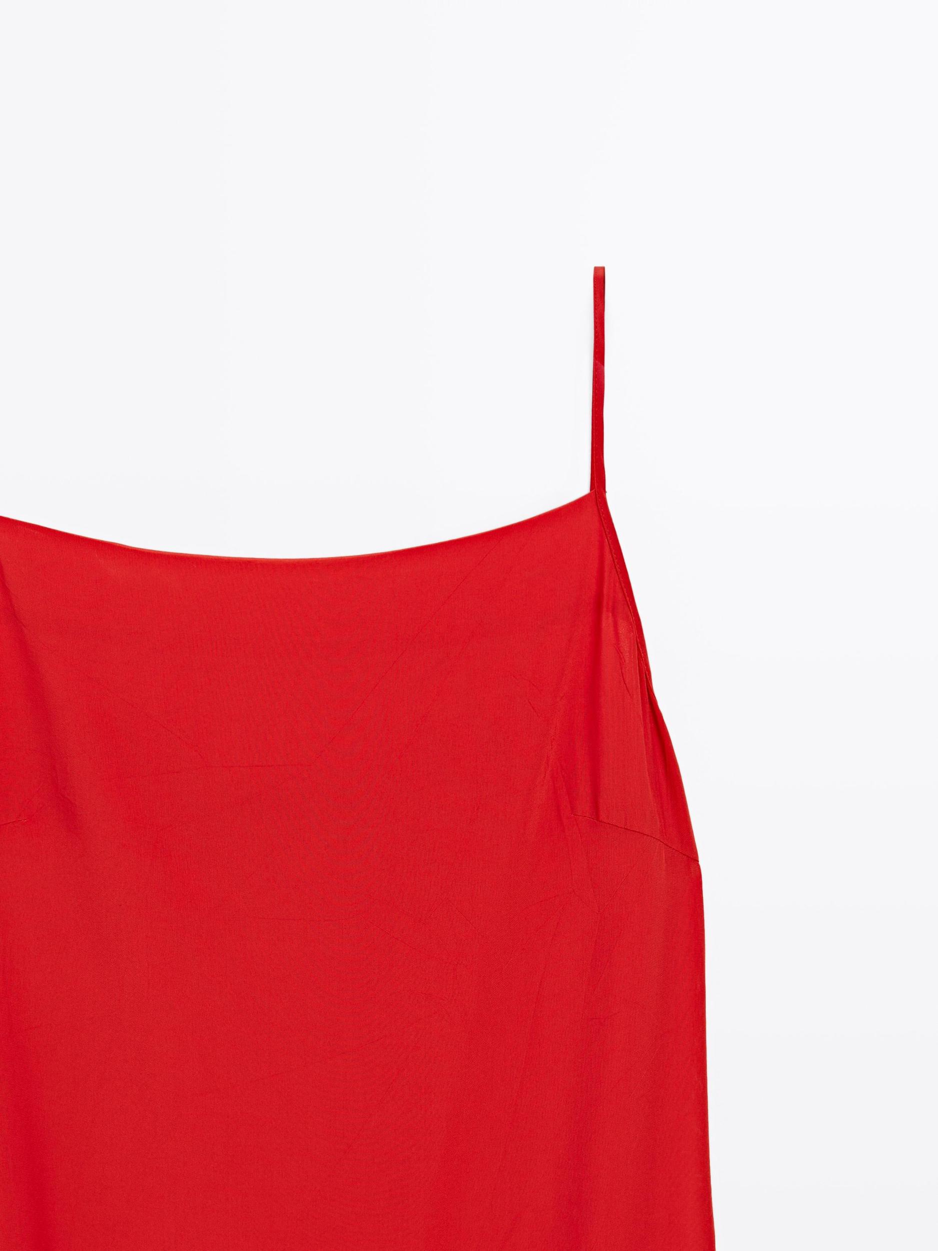 Midi dress with a straight neckline Product Image