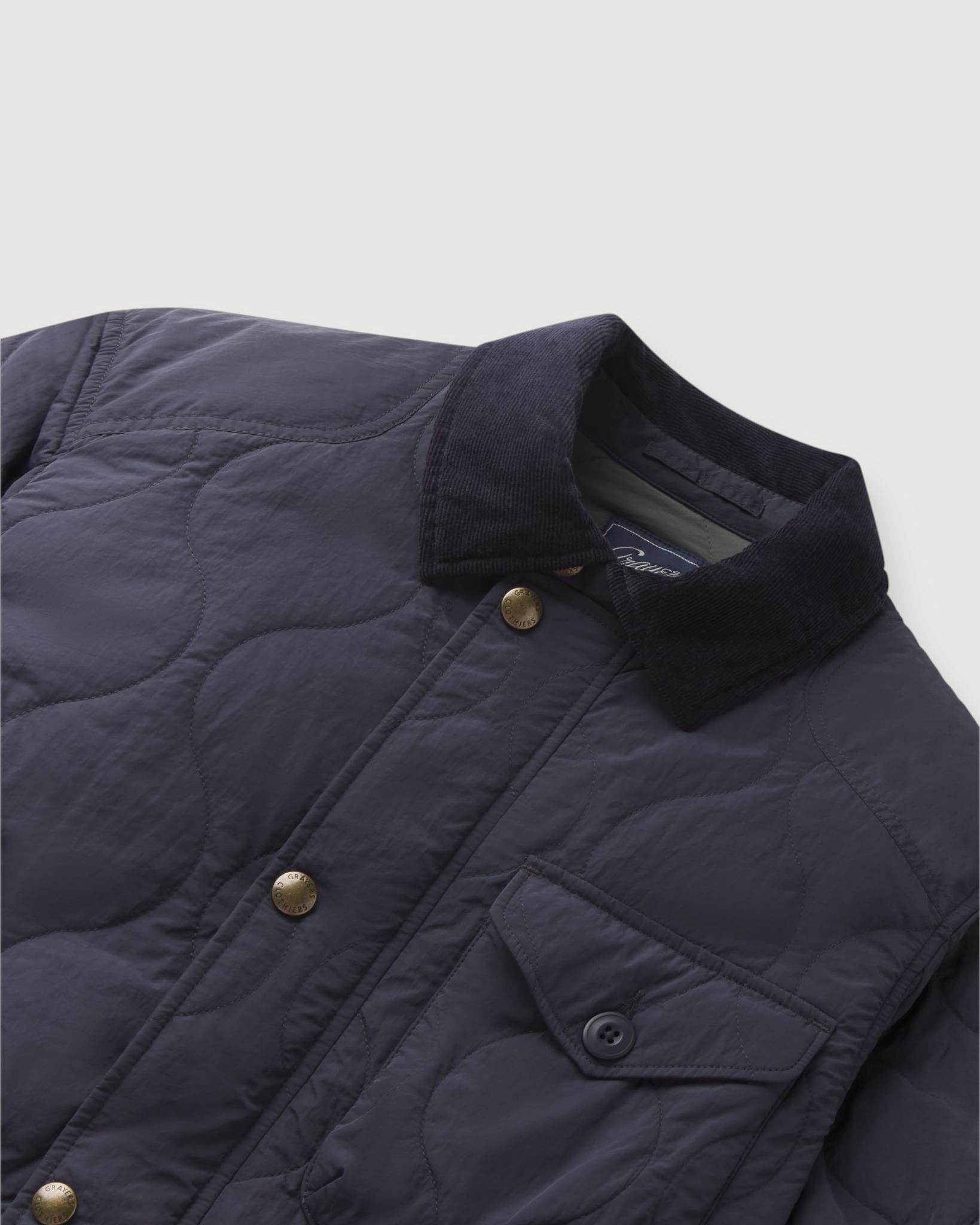 Andrew Lightweight Quilted Jacket - Navy Product Image