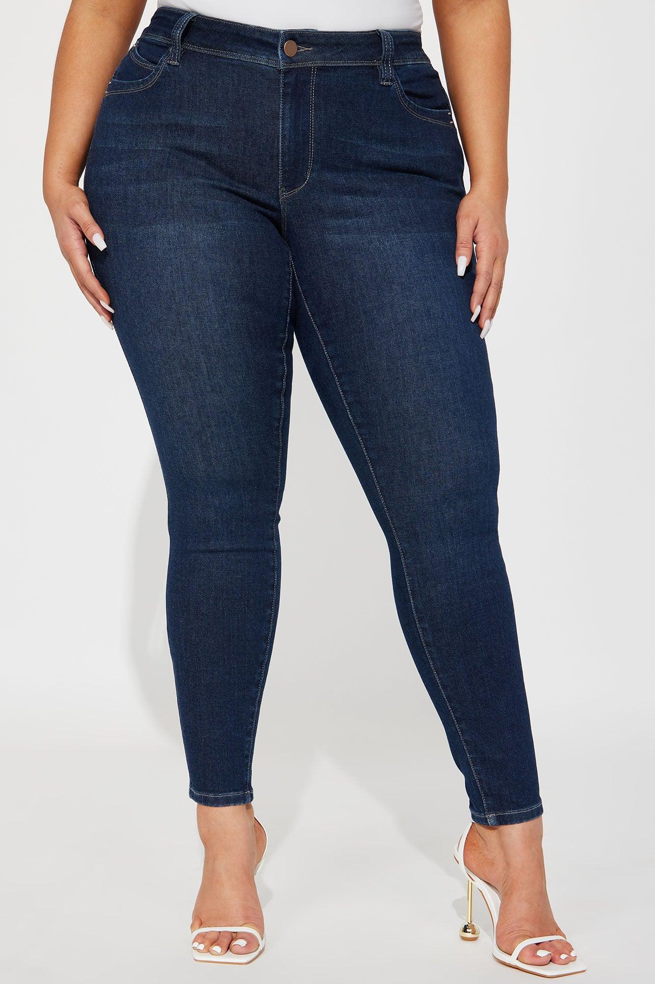 Look At My Curves Booty Lifter Skinny Jean - Dark Wash Product Image