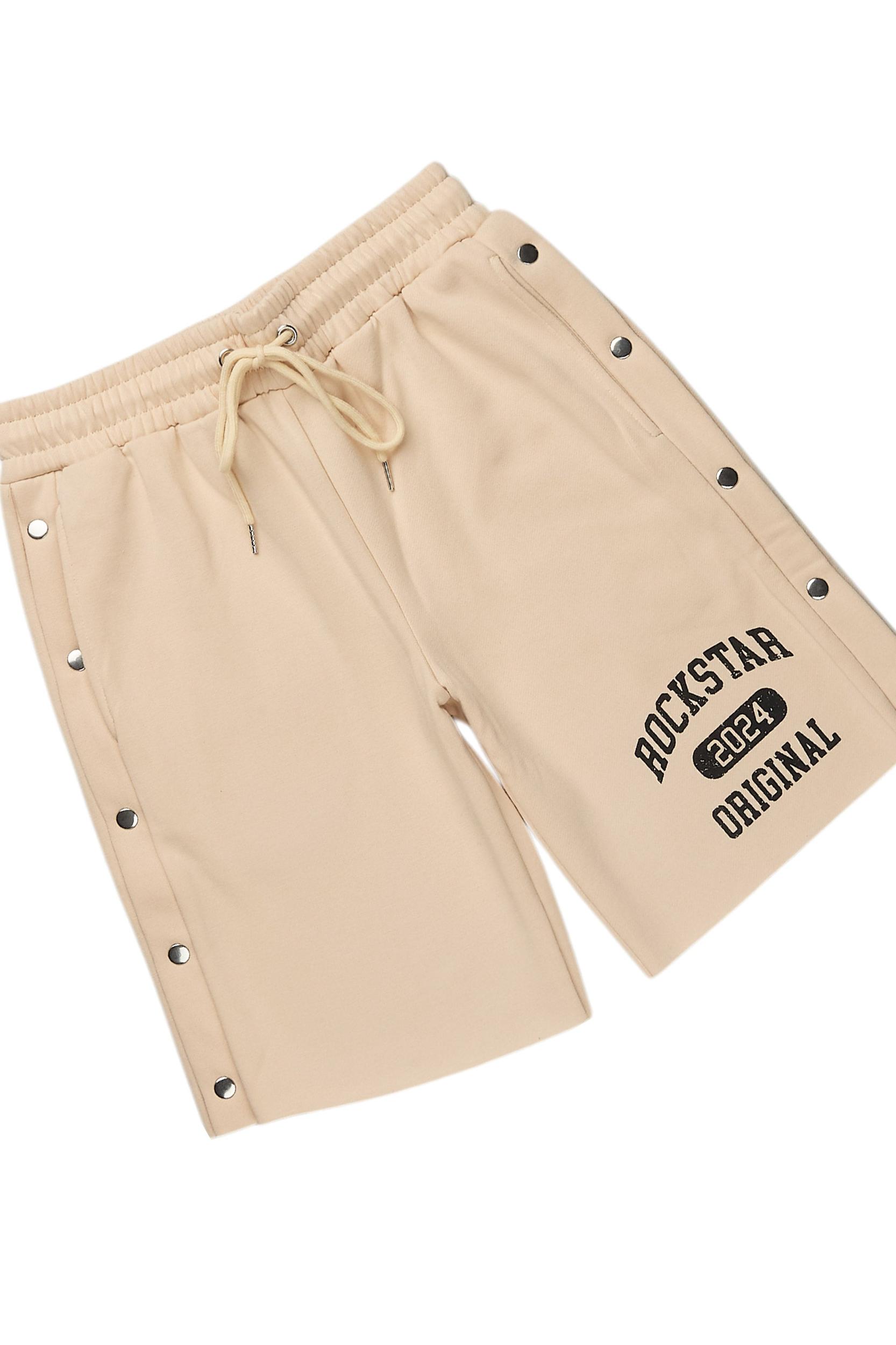 Lex Beige T-Shirt/Short Set Male Product Image