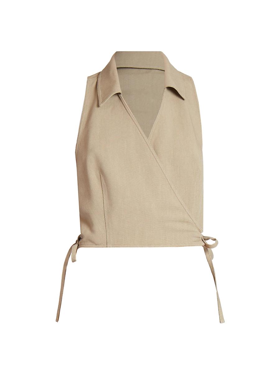 Womens LOEWE x Paulas Ibiza Crop Wrap Top Product Image