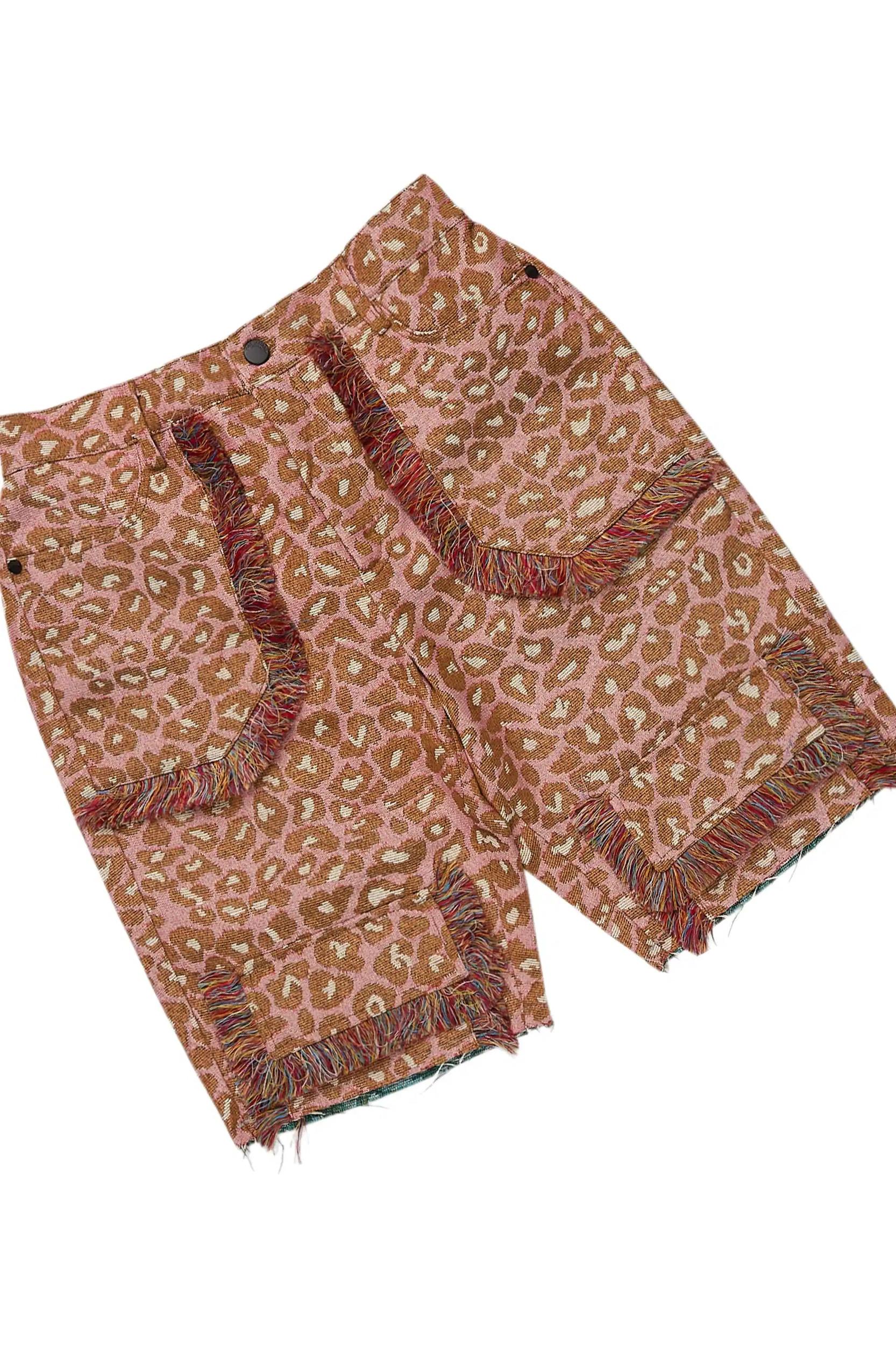 Jelissa White/Pink T-Shirt Short Set Female Product Image