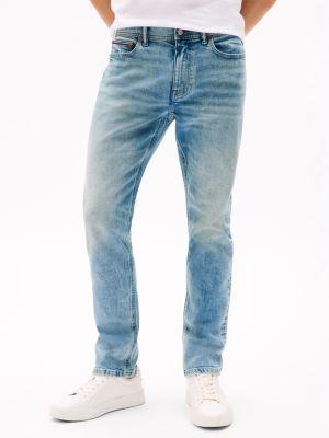 Faded Wash Stretch Straight Jean Product Image