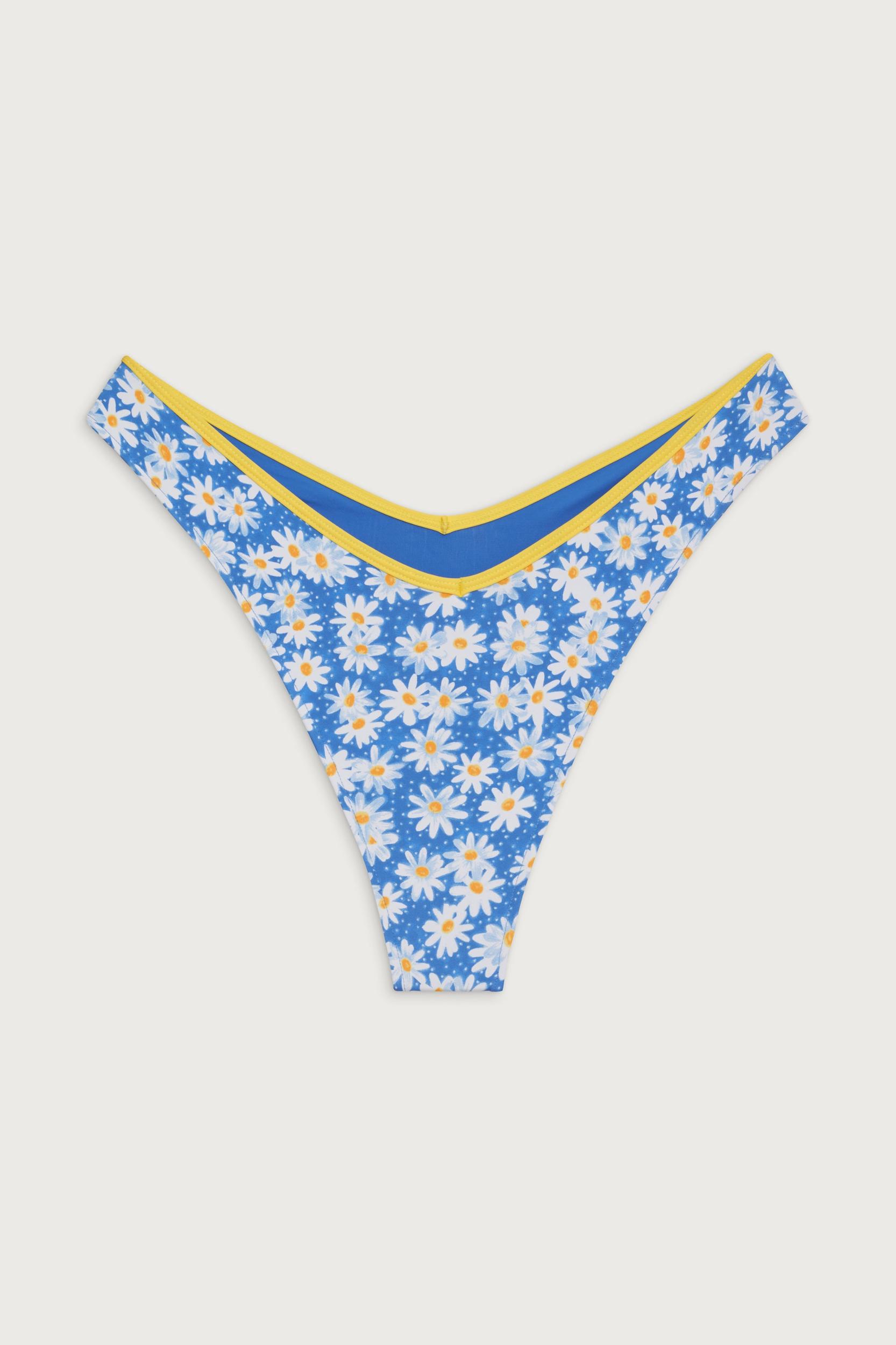 Enzo Cheeky Bikini Bottom - Blue Daisy Product Image