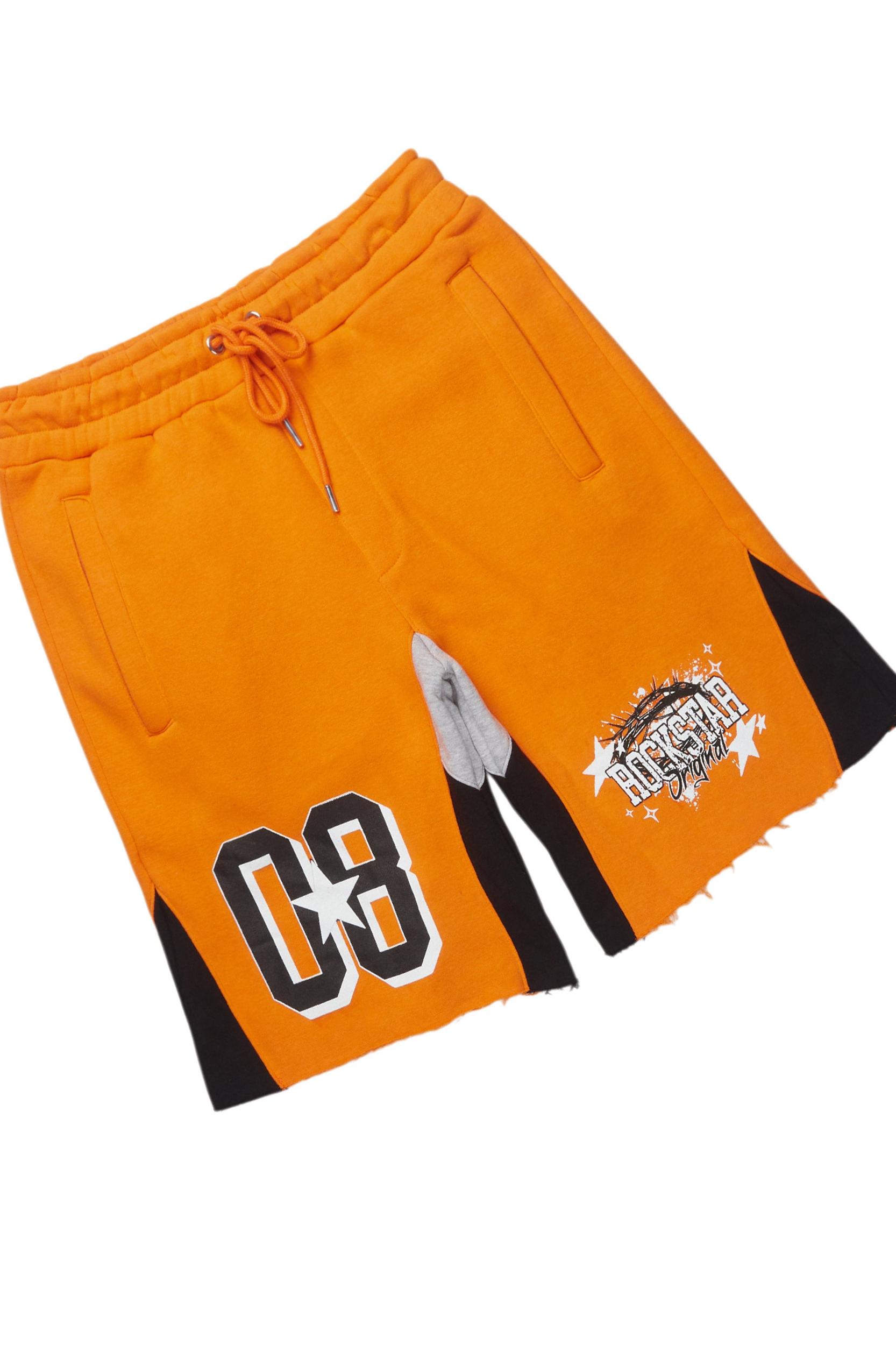 Allstar Orange/Black T-Shirt Short Set Male Product Image
