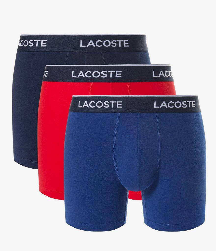 Lacoste Branded Waistband 5#double; Inseam Boxer Briefs 3-Pack Product Image
