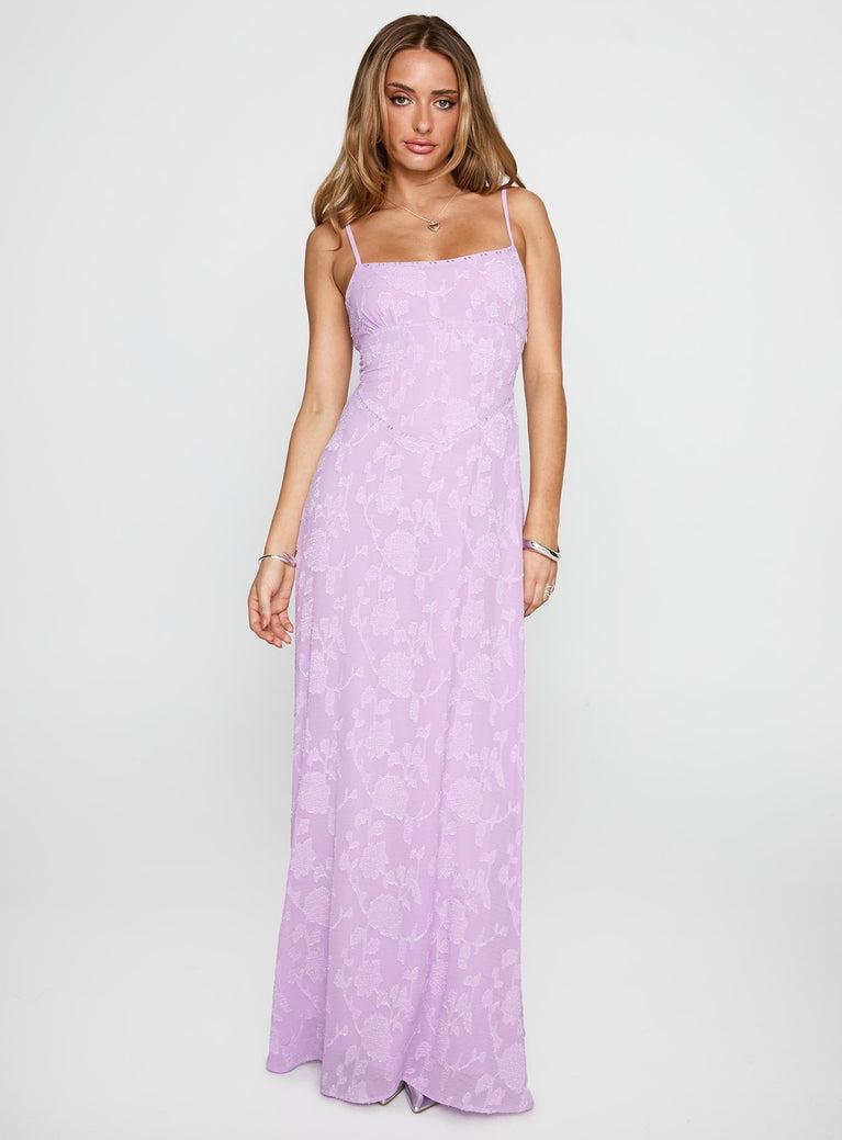 South Of France Maxi Dress Lilac Product Image