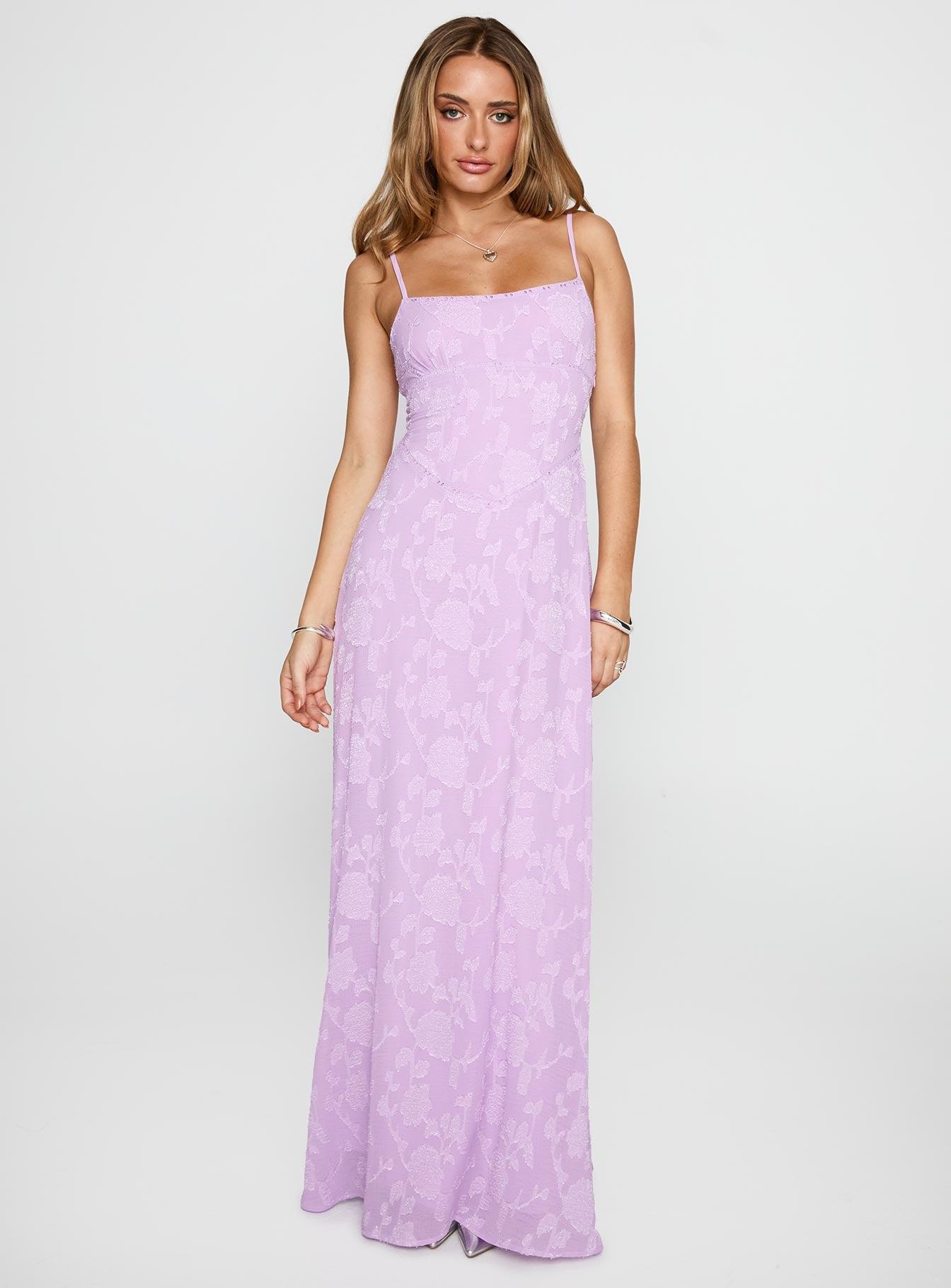South Of France Maxi Dress Lilac Product Image