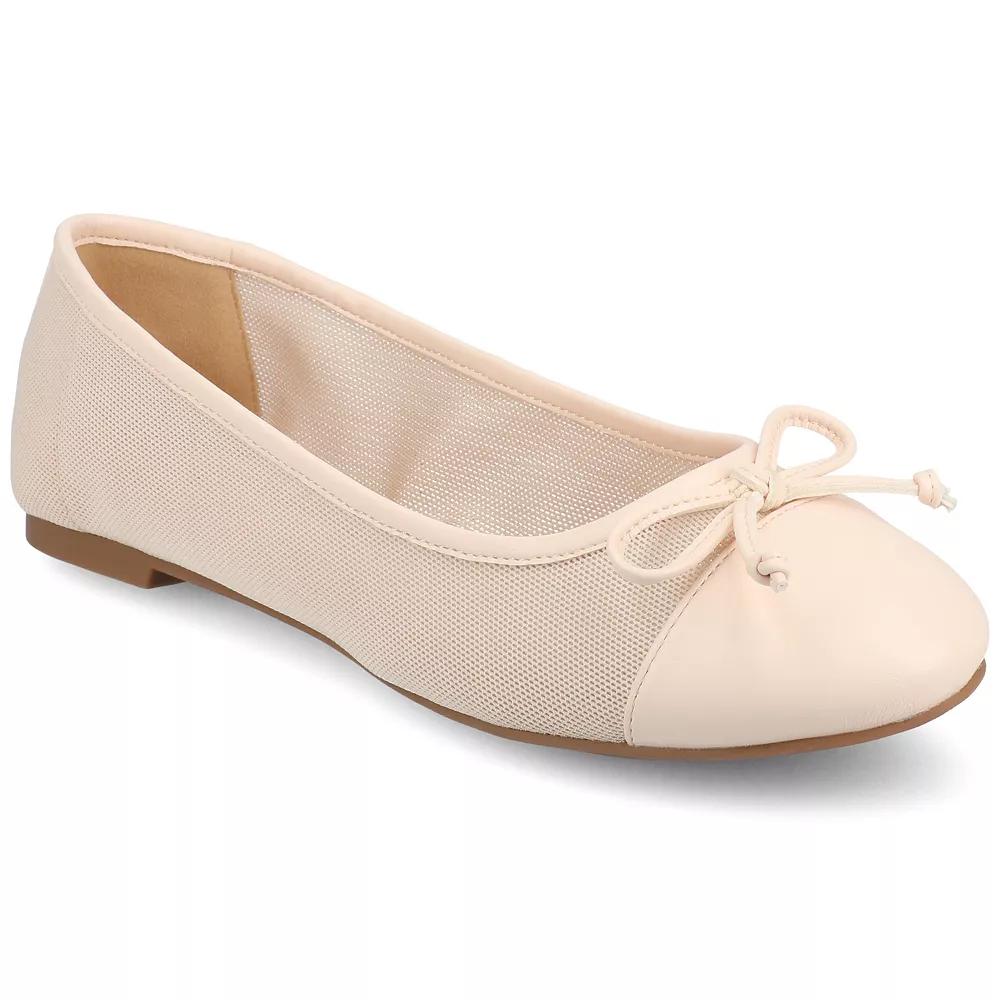Journee Kaiah Medium and Wide Width Women's Ballet Cap Toe Slip-On Dress Flats,  Product Image