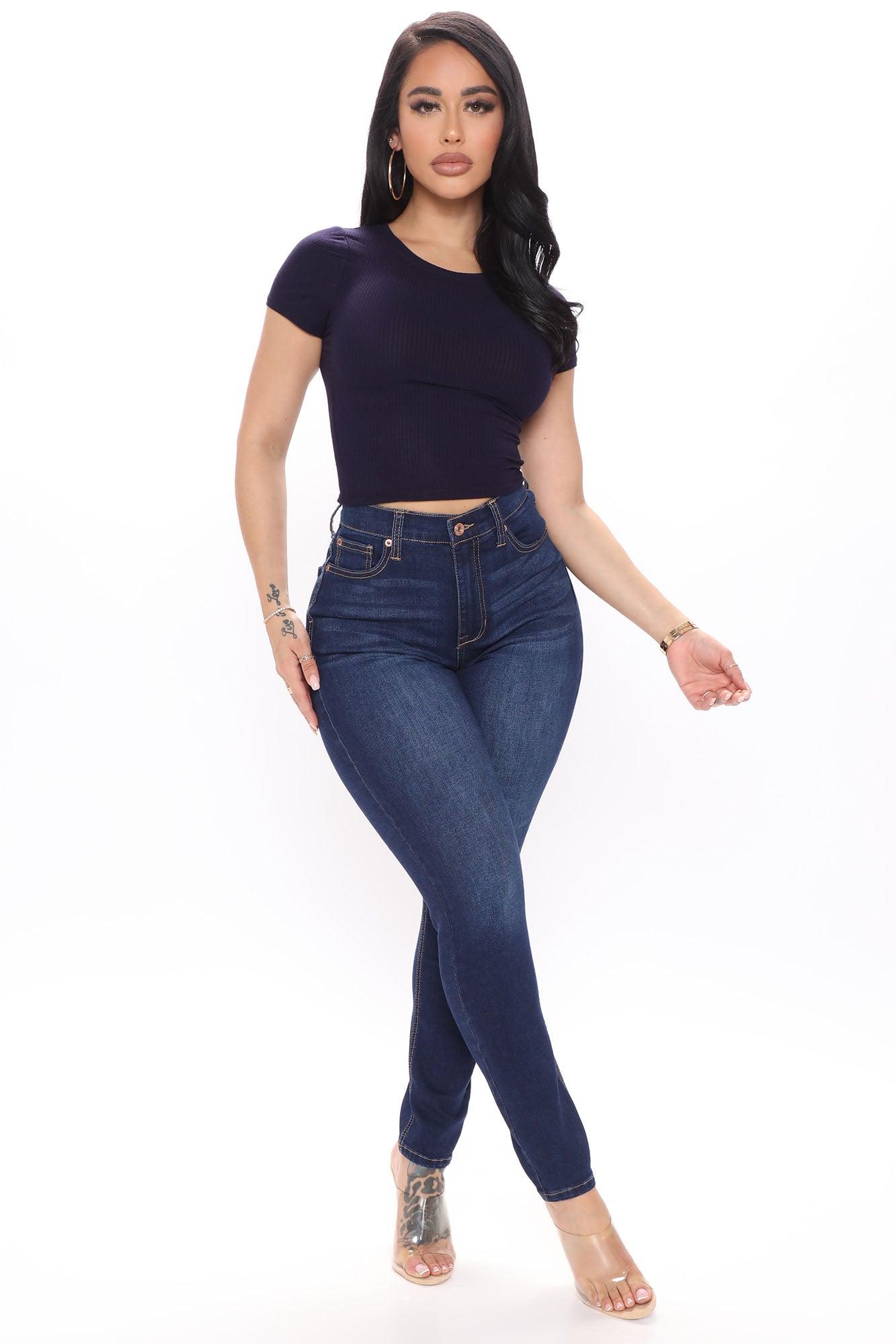 Jaclyn Crop Top - Navy Product Image