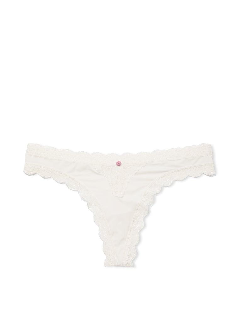 Lace-Trim Thong Panty Product Image