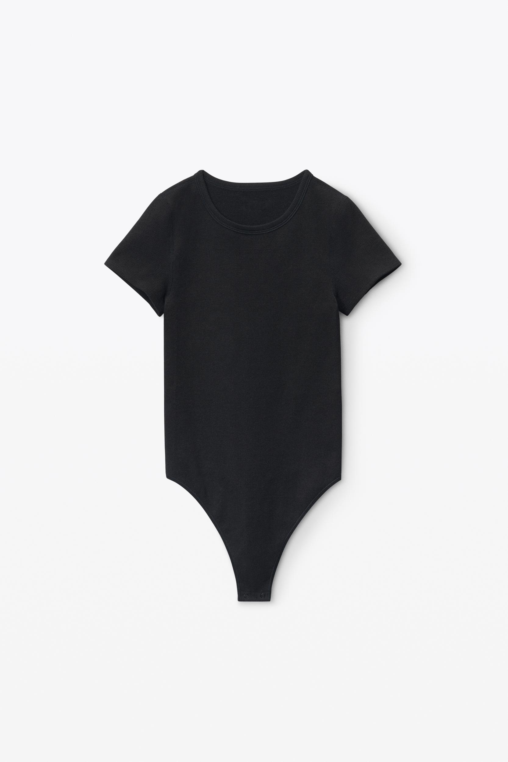 Short-sleeve Bodysuit In Rib-knit Jersey Product Image