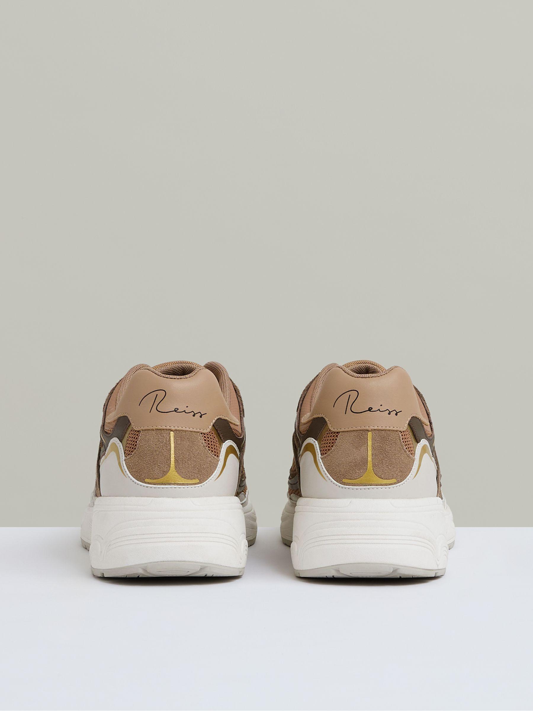 Nubuck and Mesh Trainers in Tobacco Product Image