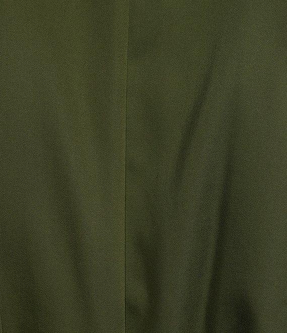 Antonio Melani Roxanne Point Collar Long Sleeve Ruched Tie Waist Button Front Shirt Dress Product Image